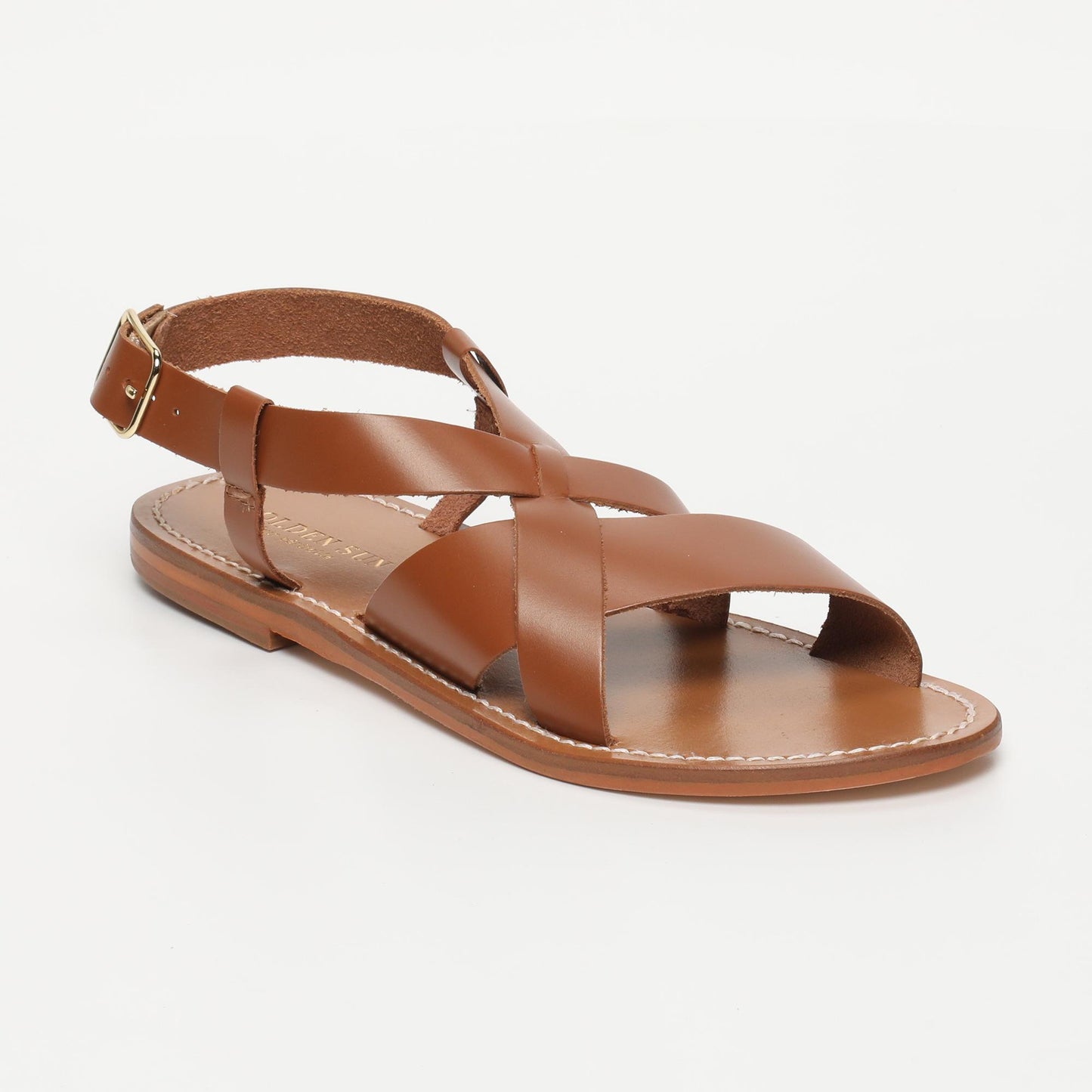 AUBREY sandales en cuir camel