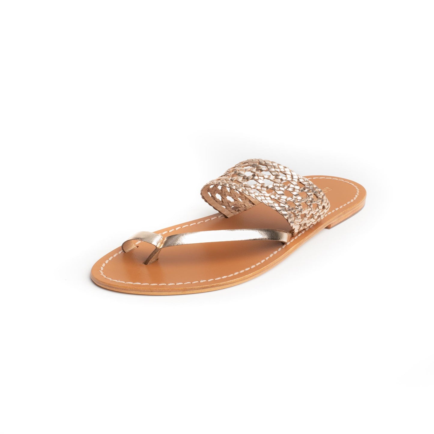 BITA sandales en cuir gold