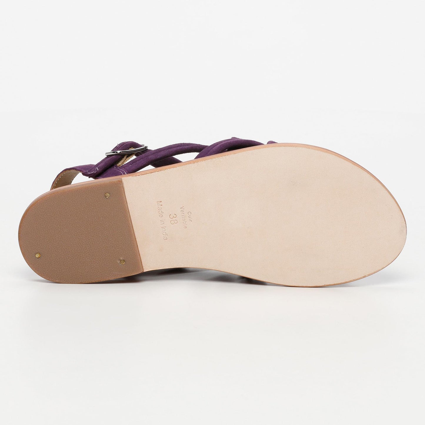 BROOKLYN sandales en cuir amethyst