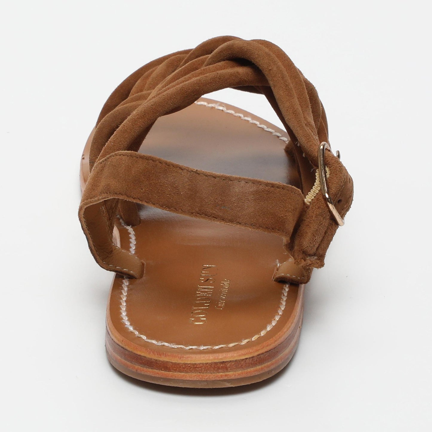 BROOKLYN sandales en cuir camel