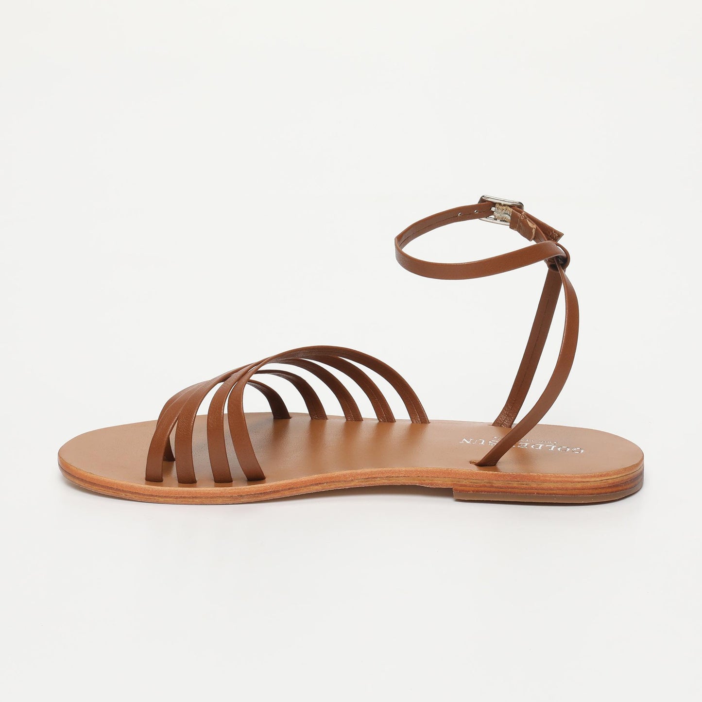 EVERLY sandales en cuir camel
