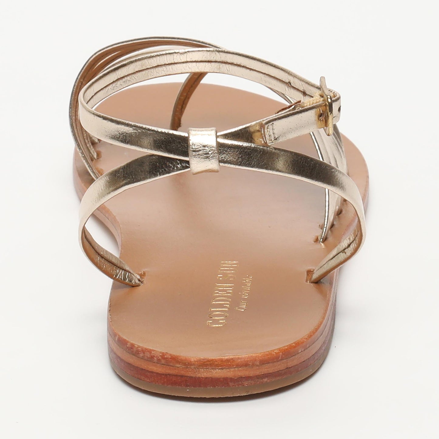 EVERLY sandales en cuir gold