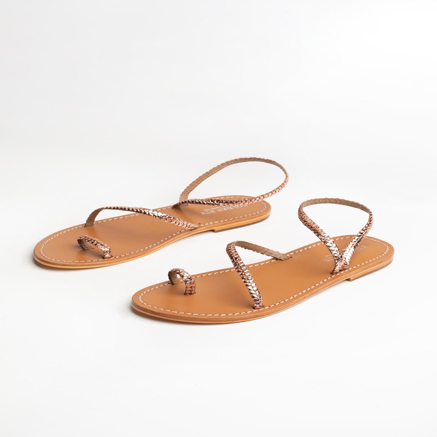 FIORE sandales en cuir rosegold
