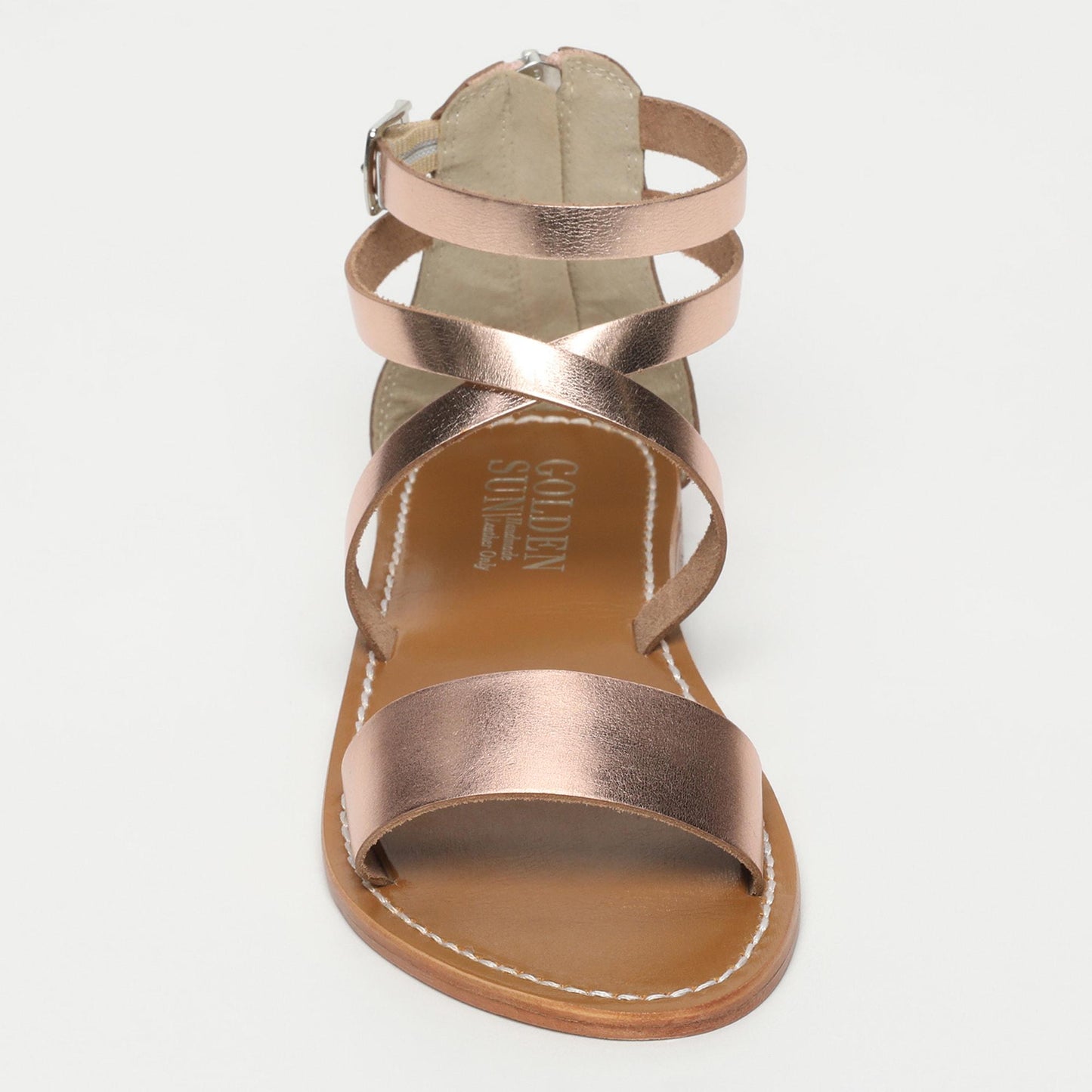 GALAXY sandales en cuir rosegold