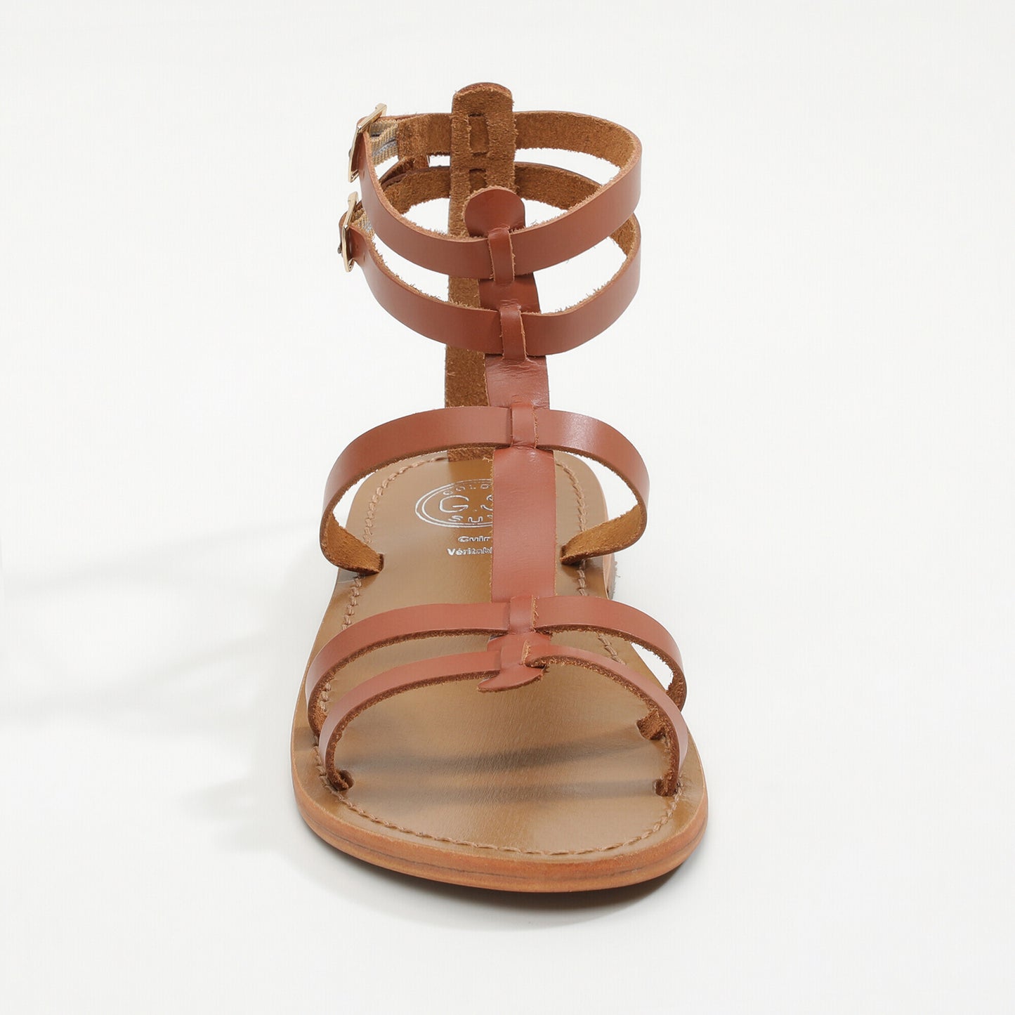 ONEAL sandales en cuir camel