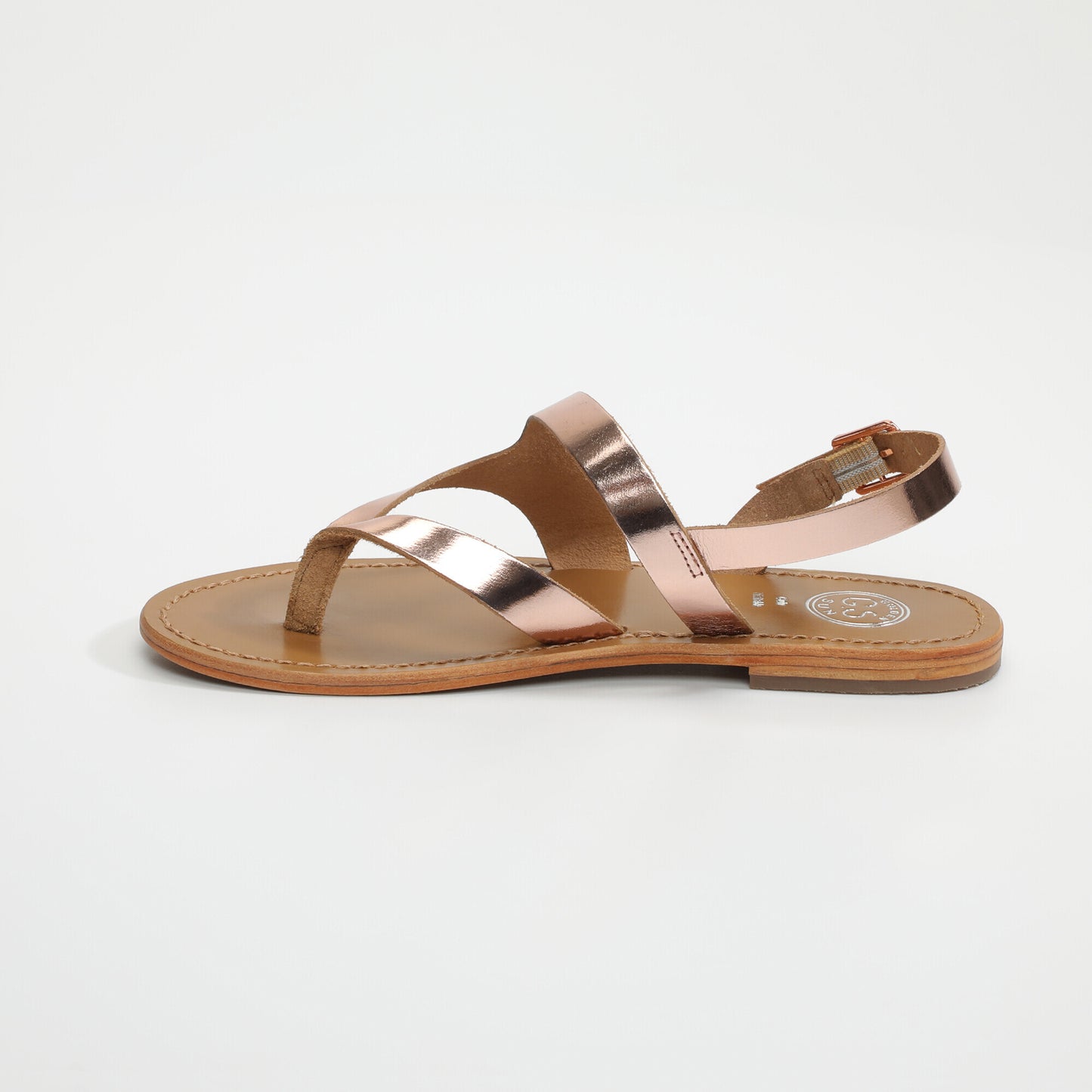 NAOREO sandales en cuir pink gold