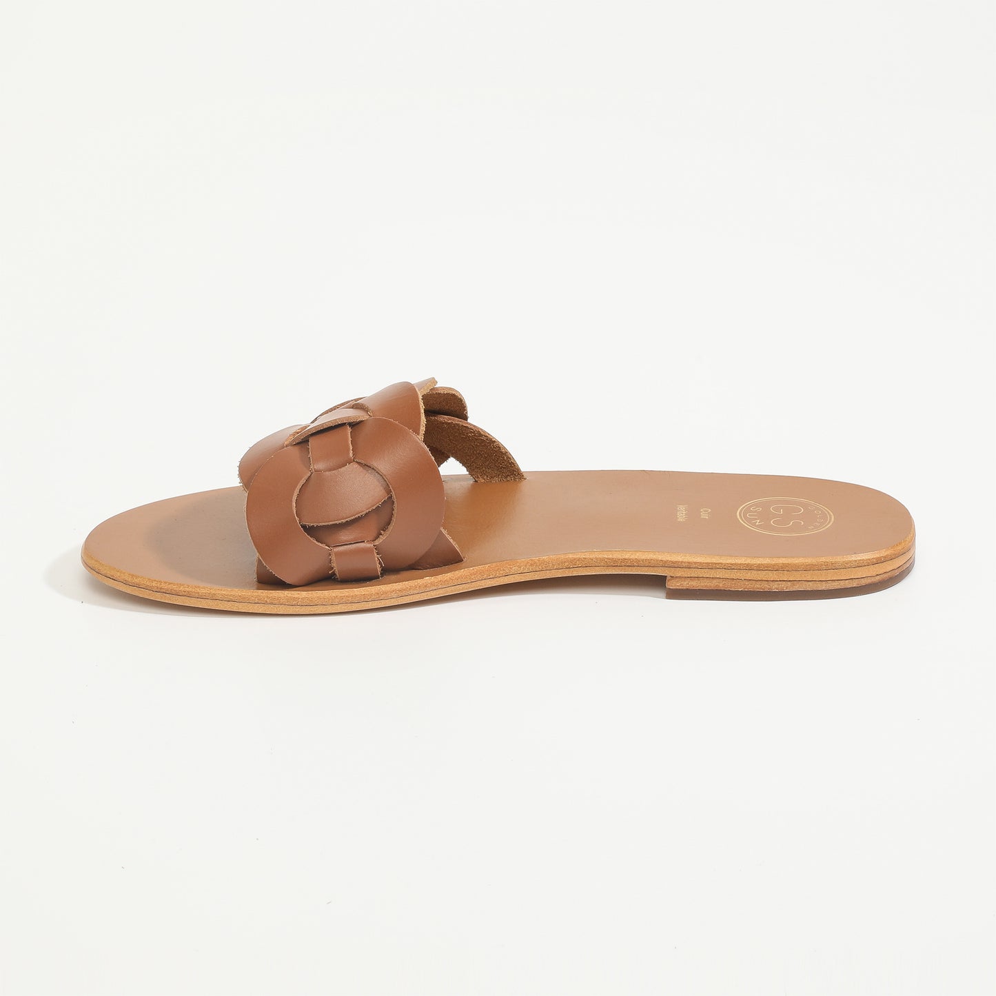 NEVENA sandales en cuir camel
