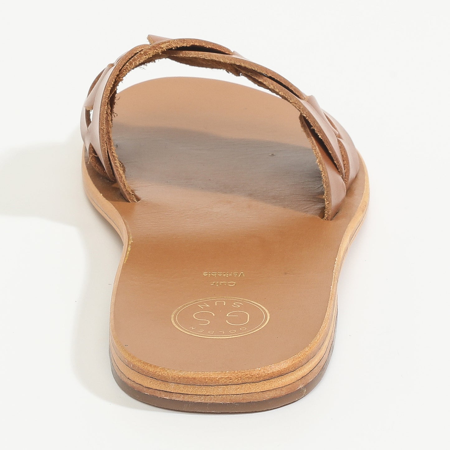 NEVENA sandales en cuir camel