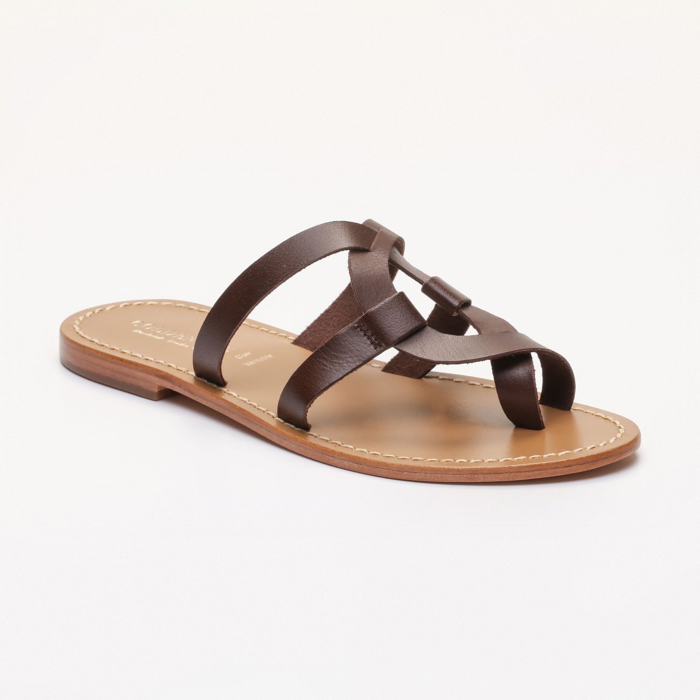 TYEE sandales en cuir brown