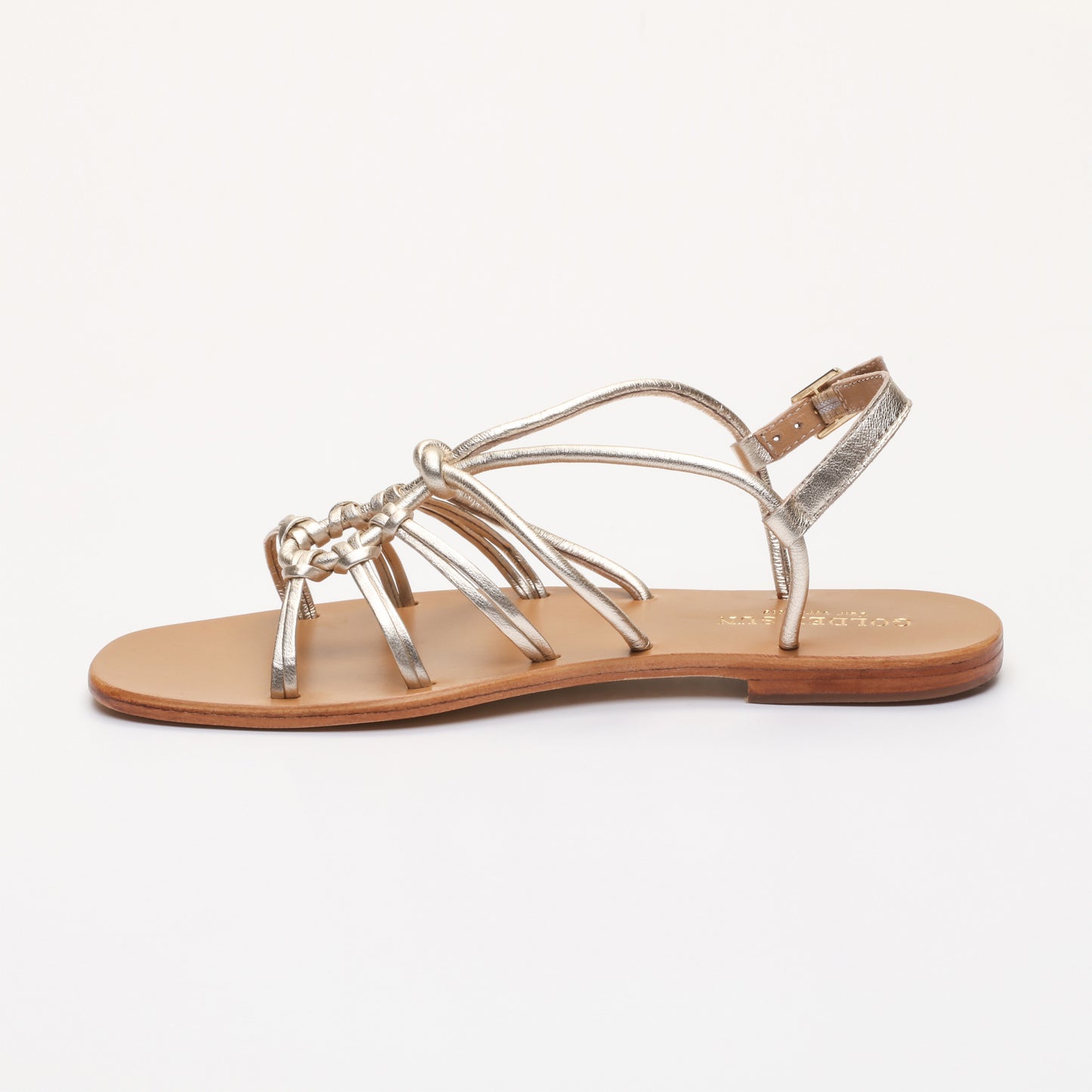 KIMIA sandales en cuir gold