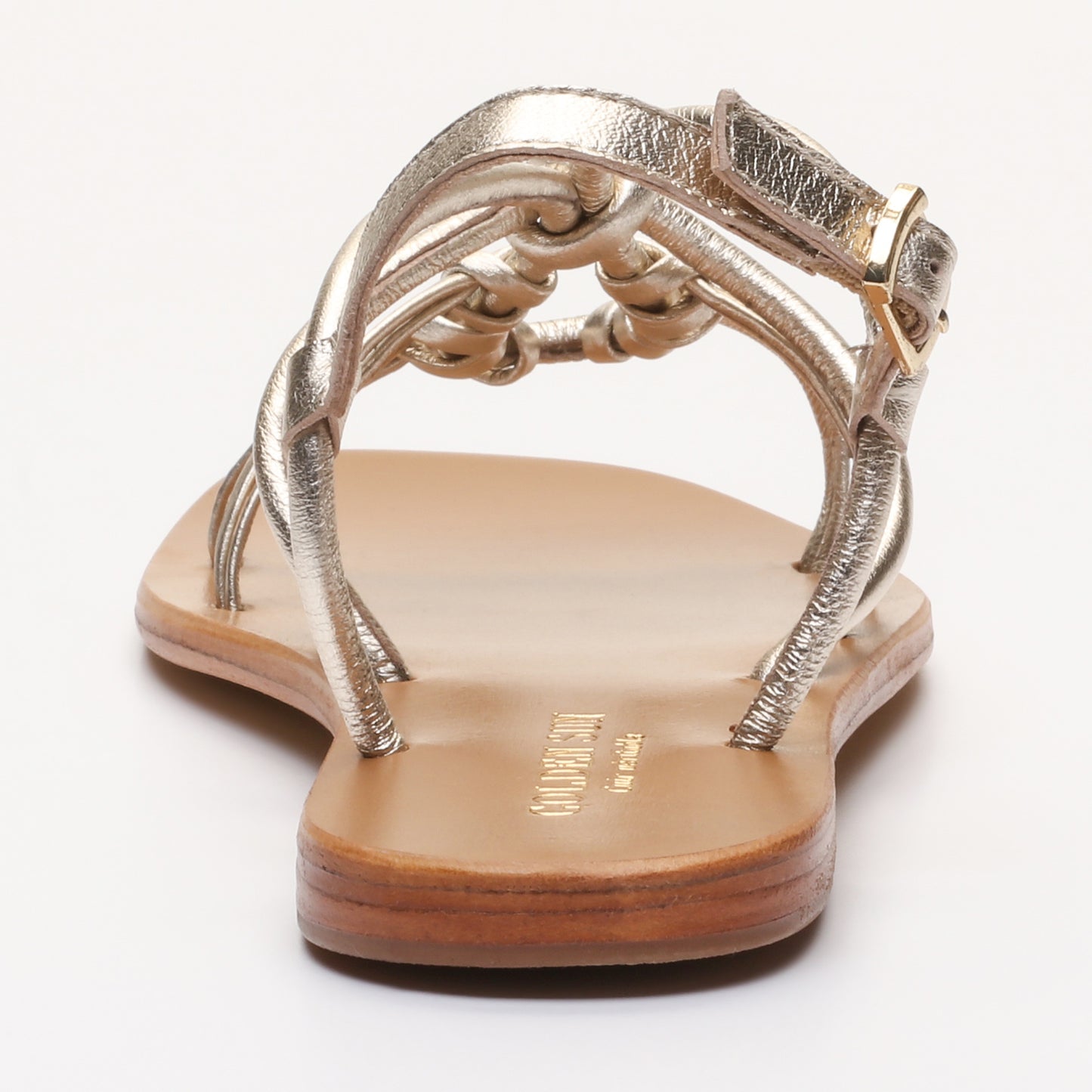 KIMIA sandales en cuir gold