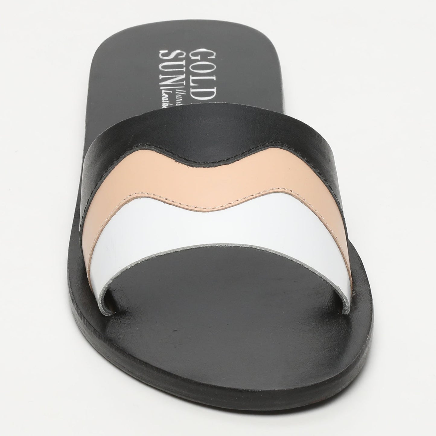 MONZA sandales en cuir white + natural + black