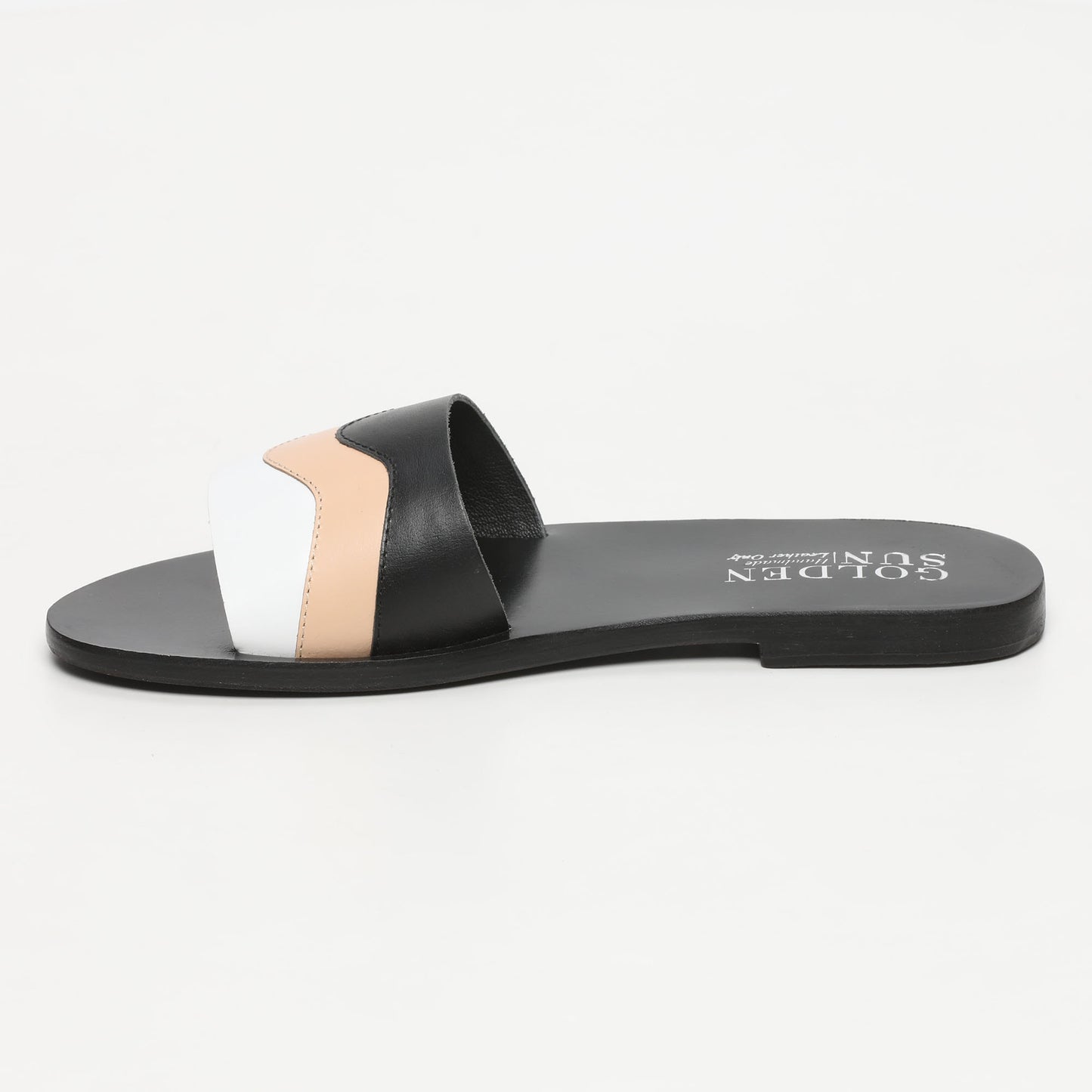 MONZA sandales en cuir white + natural + black