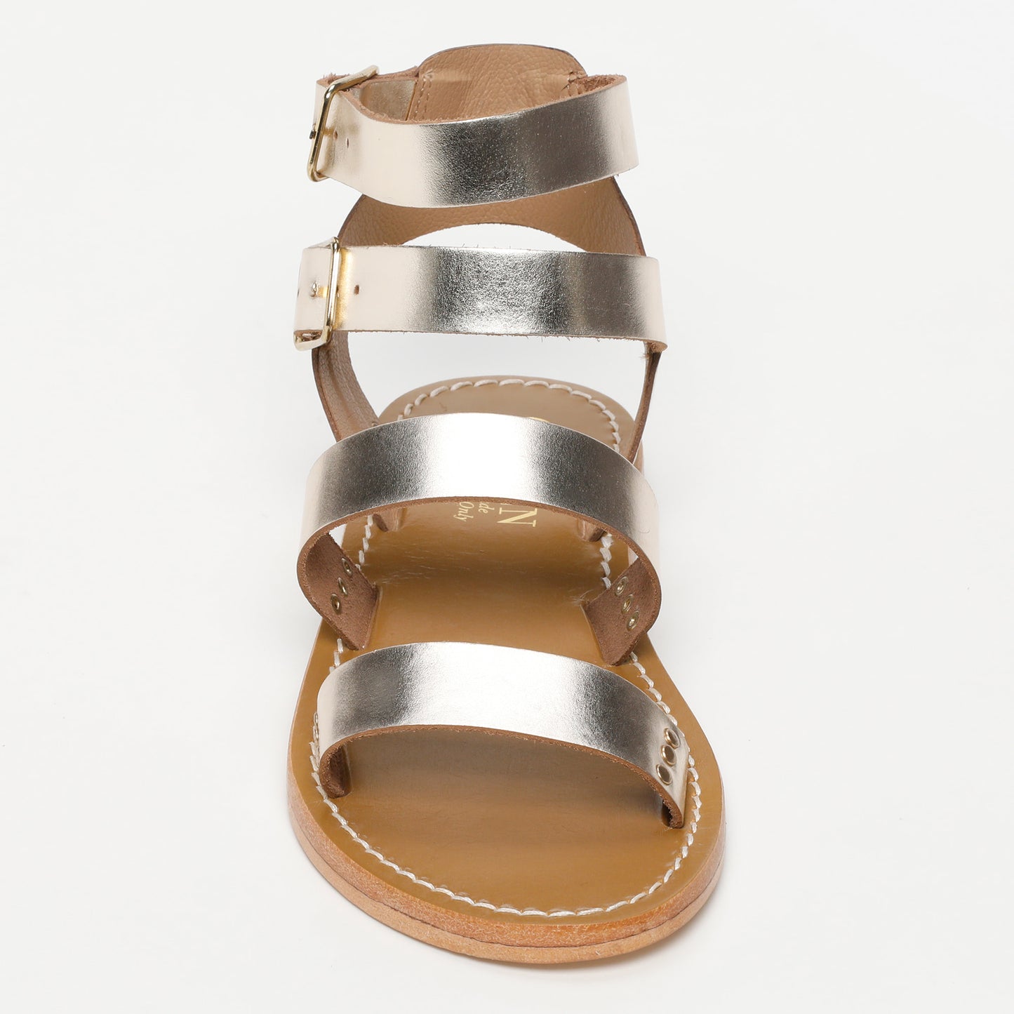 NIOLON sandales en cuir gold