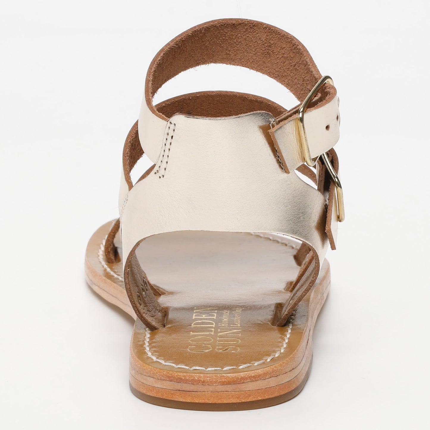 NIOLON sandales en cuir gold