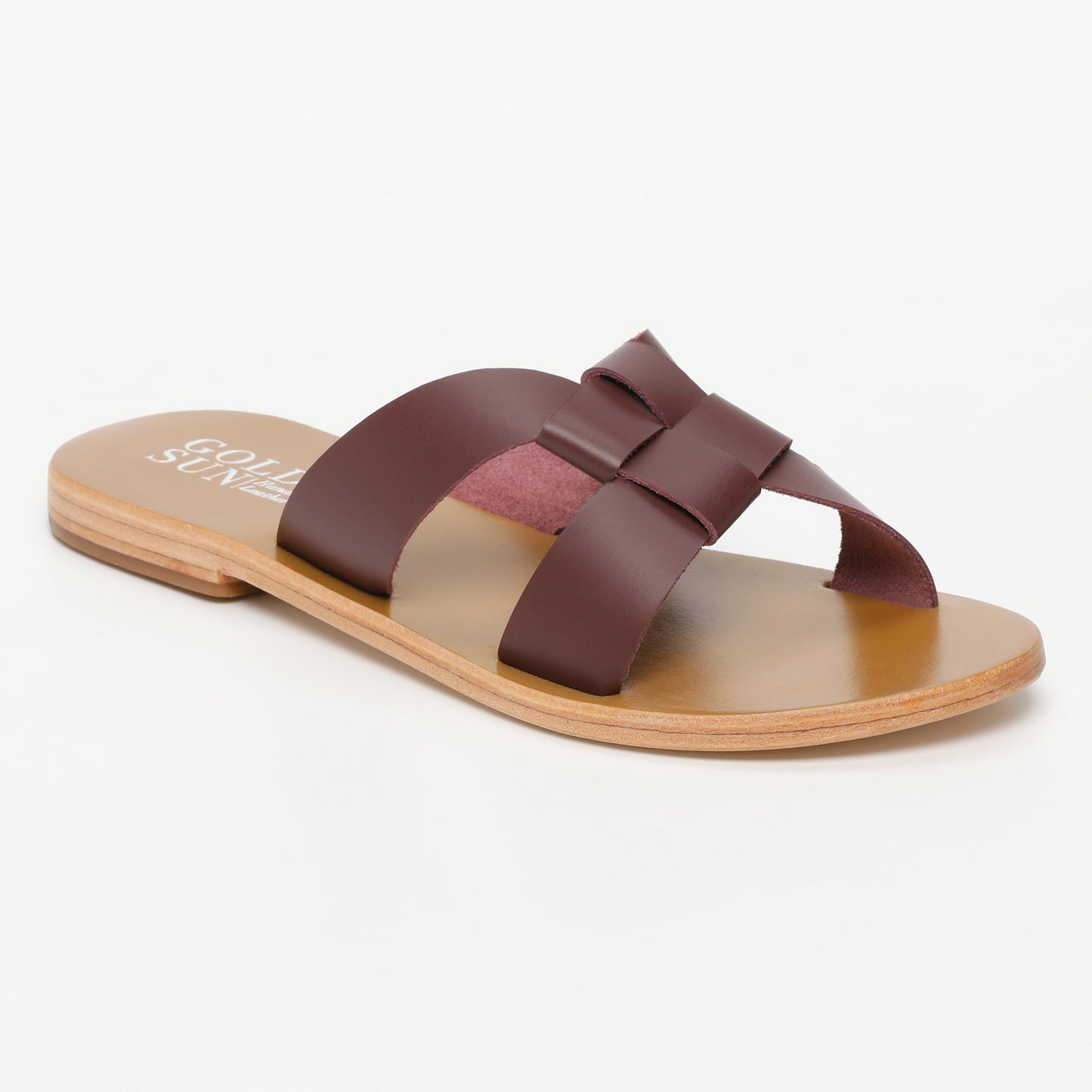 LIPIE sandales en cuir burgundy