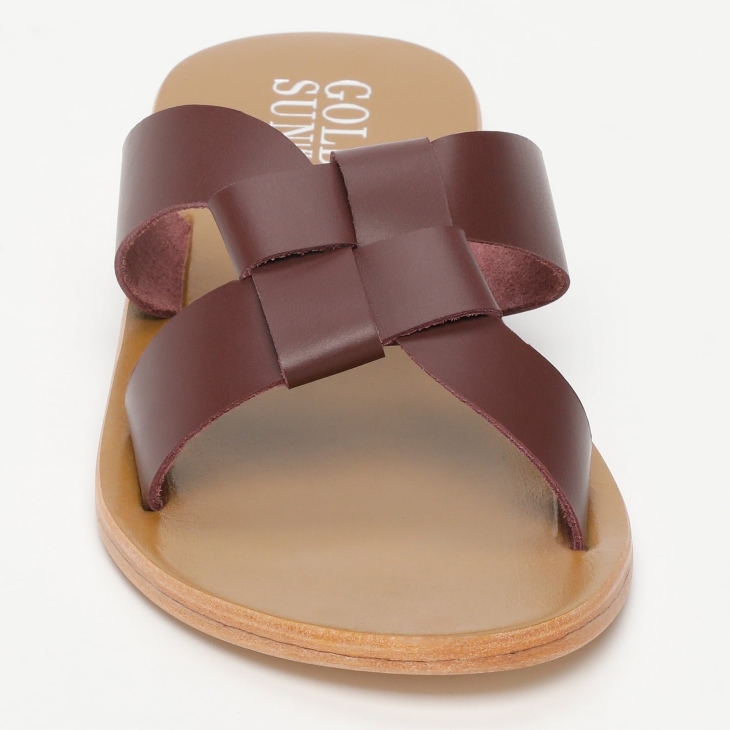 LIPIE sandales en cuir burgundy