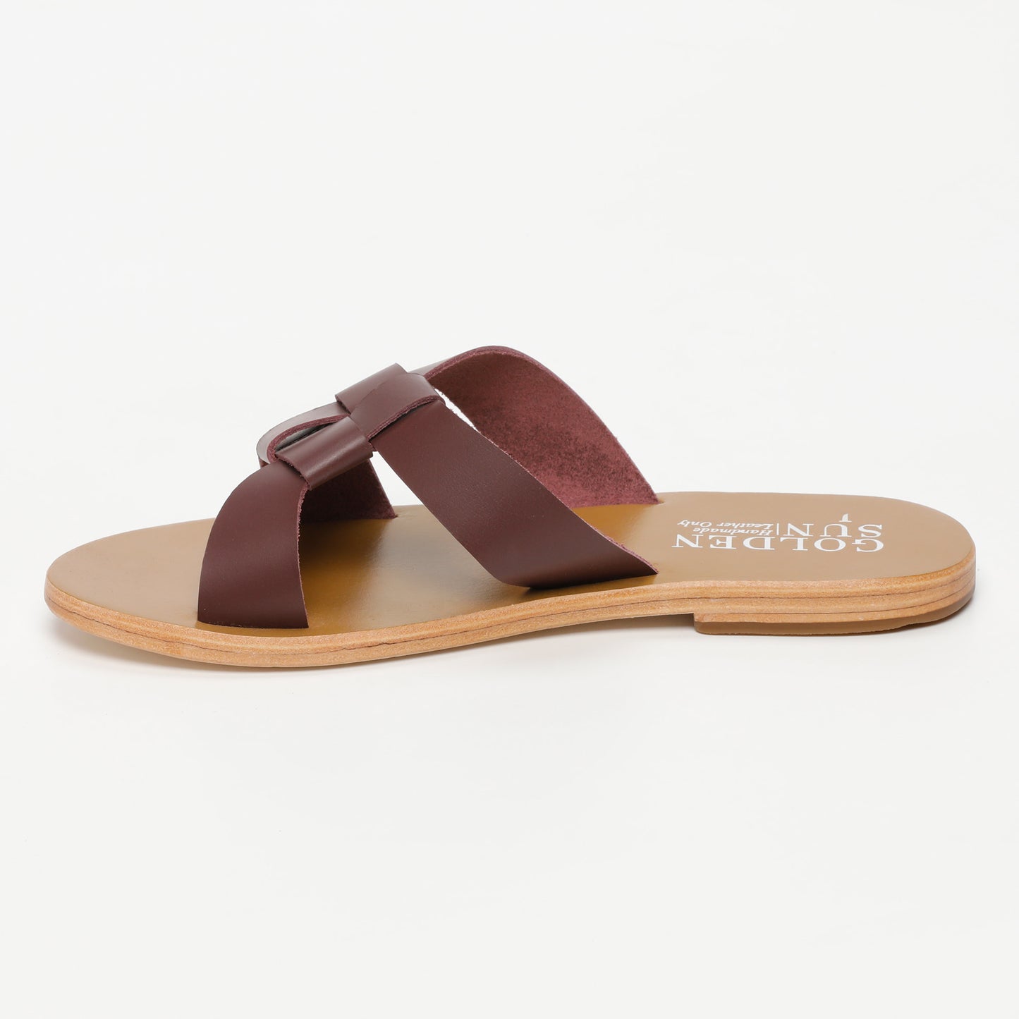 LIPIE sandales en cuir burgundy