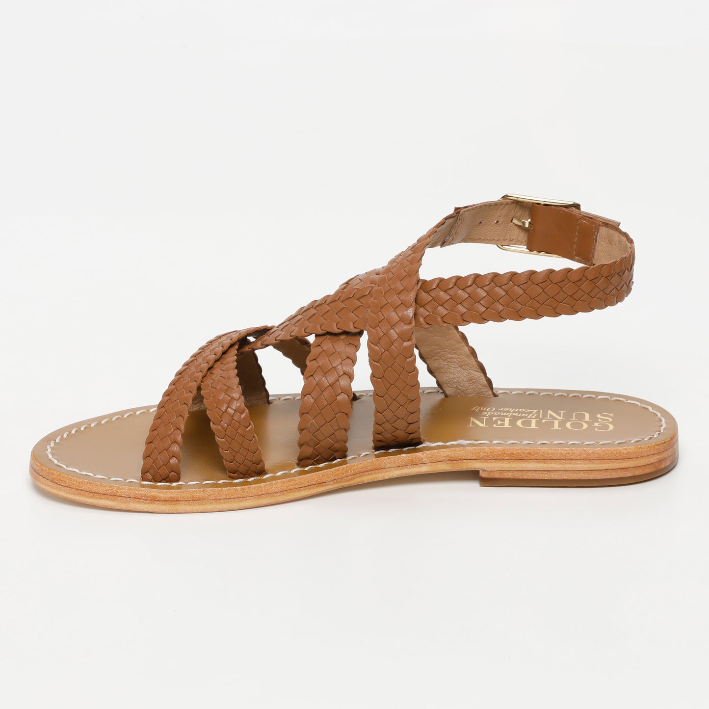 ELVIRA sandales en cuir camel