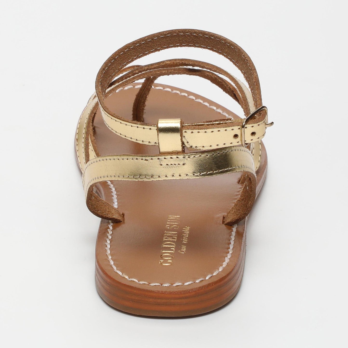 ISLA sandales en cuir dark gold