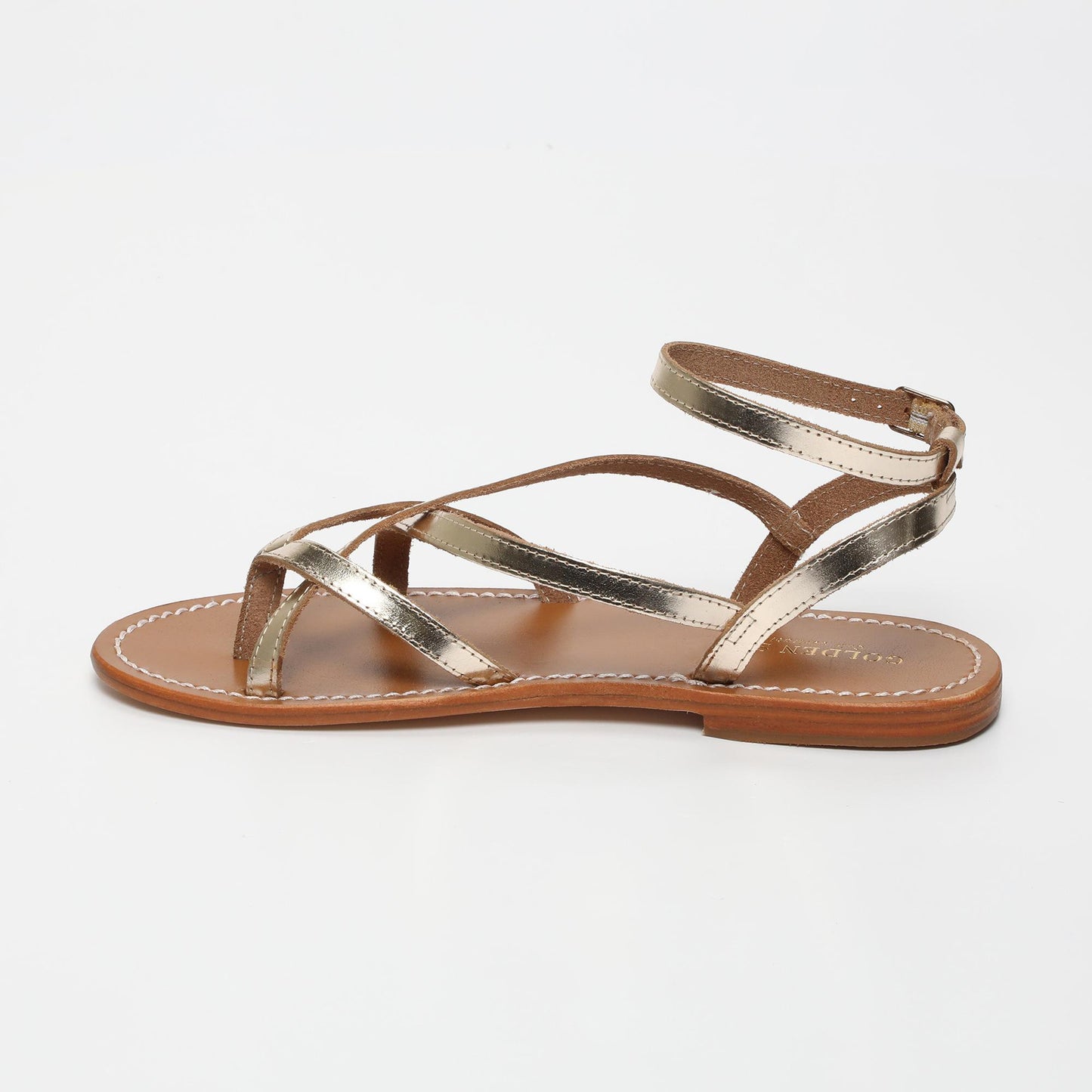 ISLA sandales en cuir gold