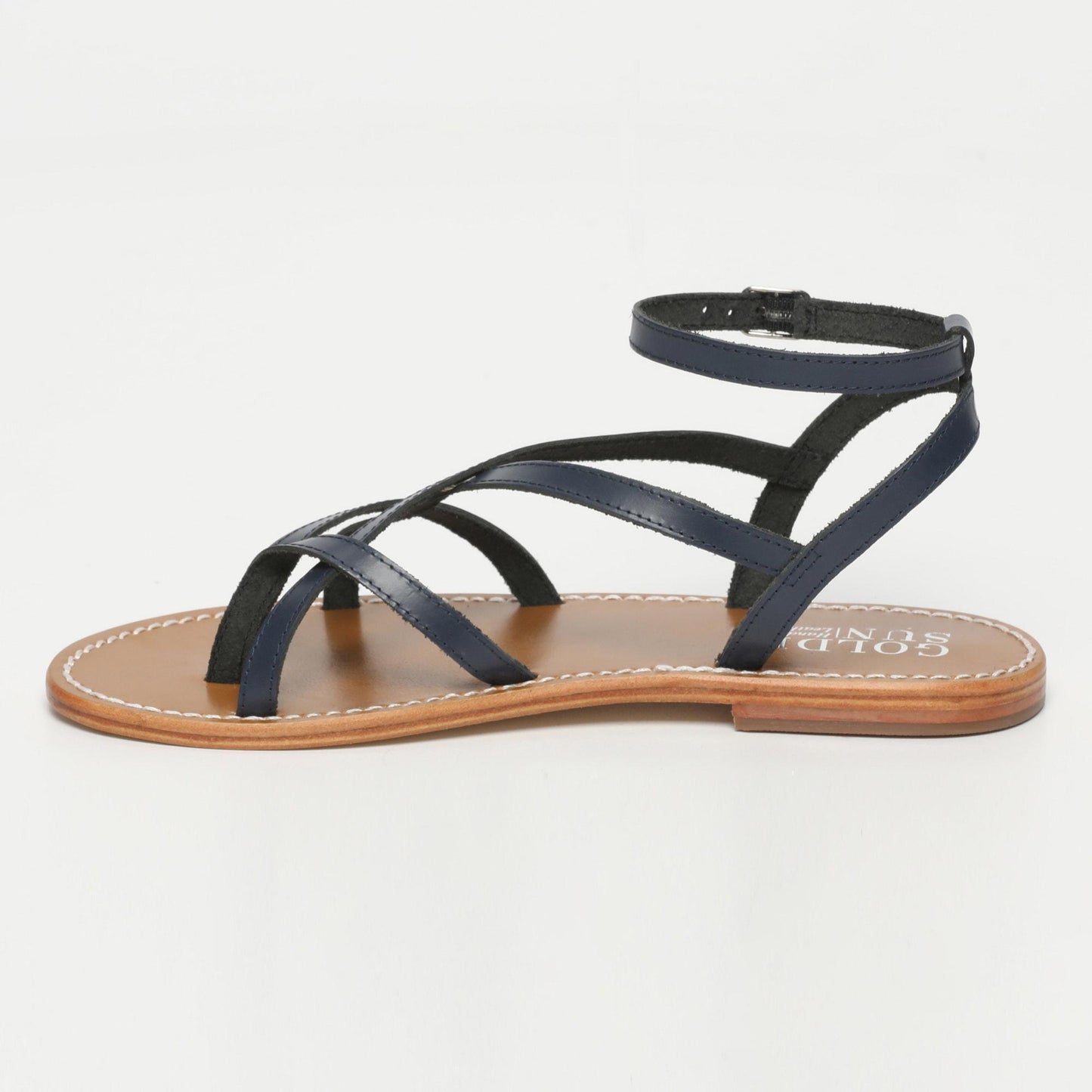 ISLA sandales en cuir navy