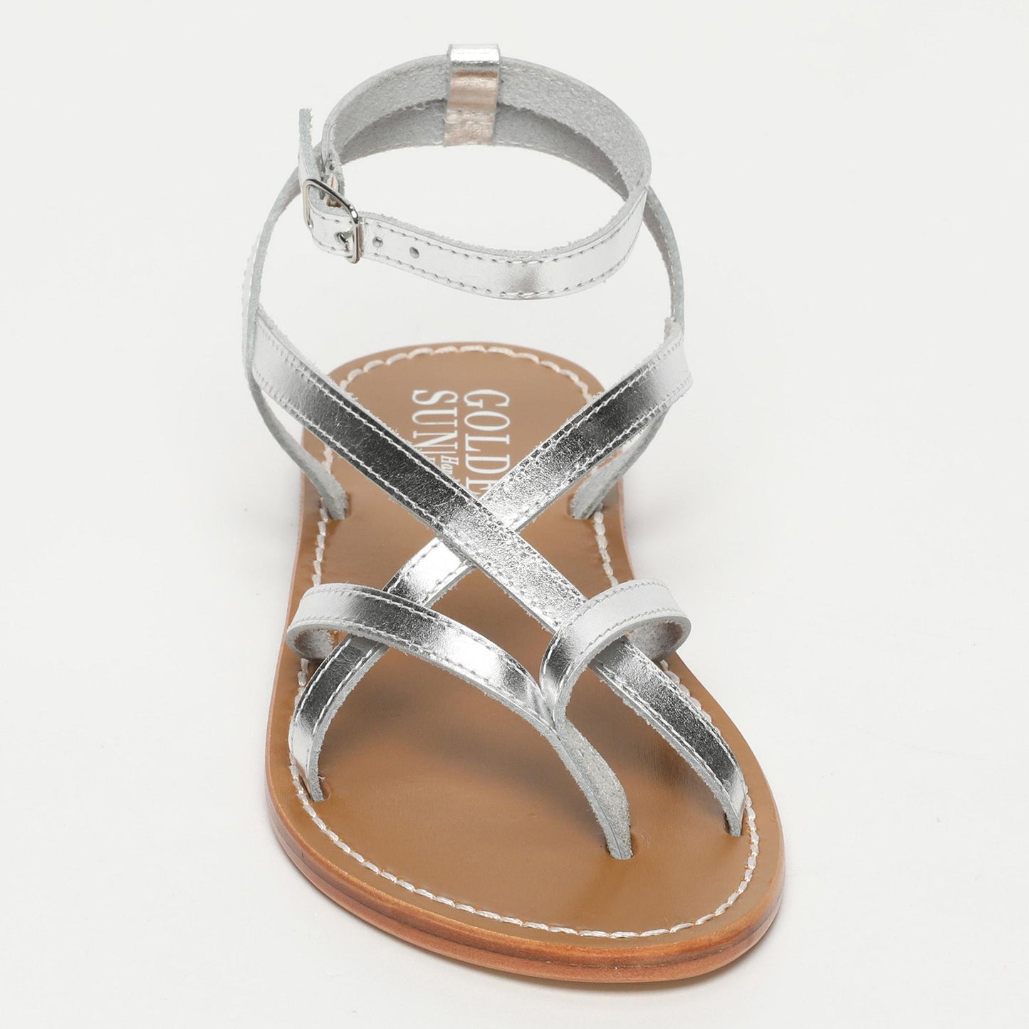 ISLA sandales en cuir silver