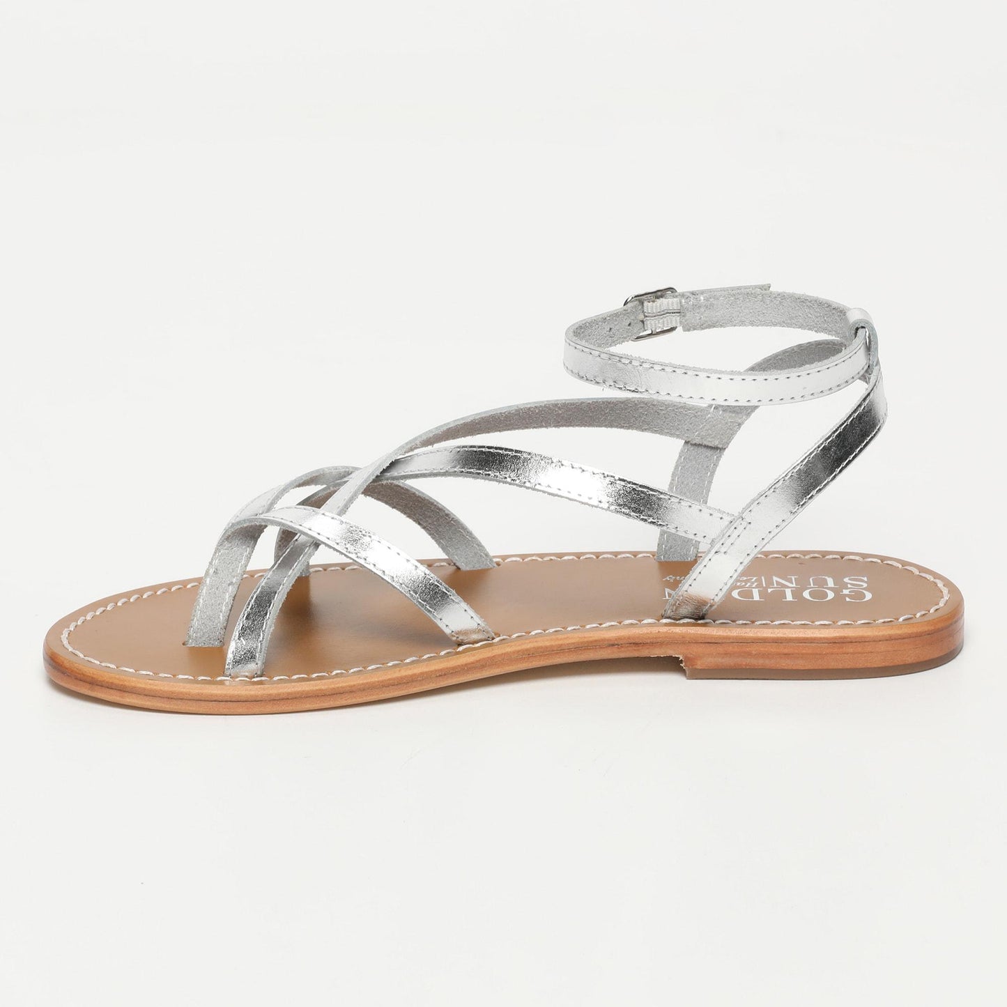 ISLA sandales en cuir silver