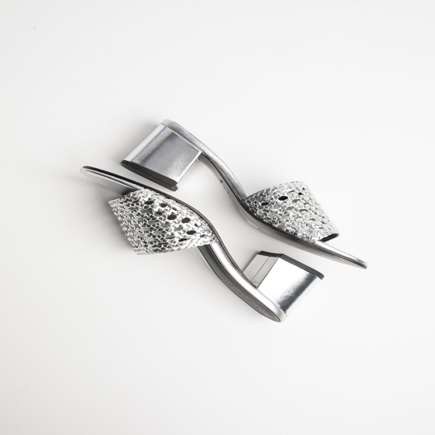 KEWANEE sandales en cuir silver
