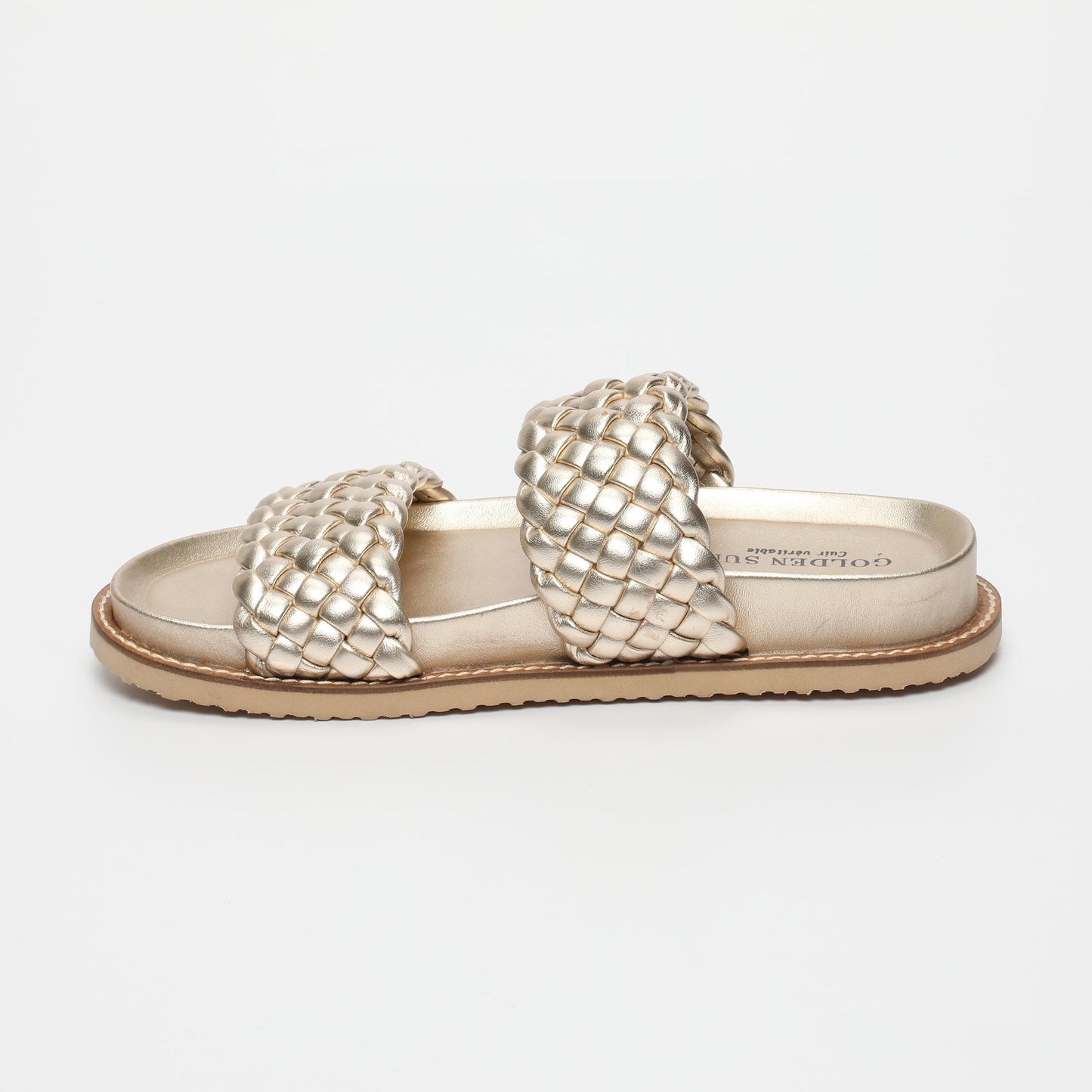 KINSLEY sandales en cuir platinium