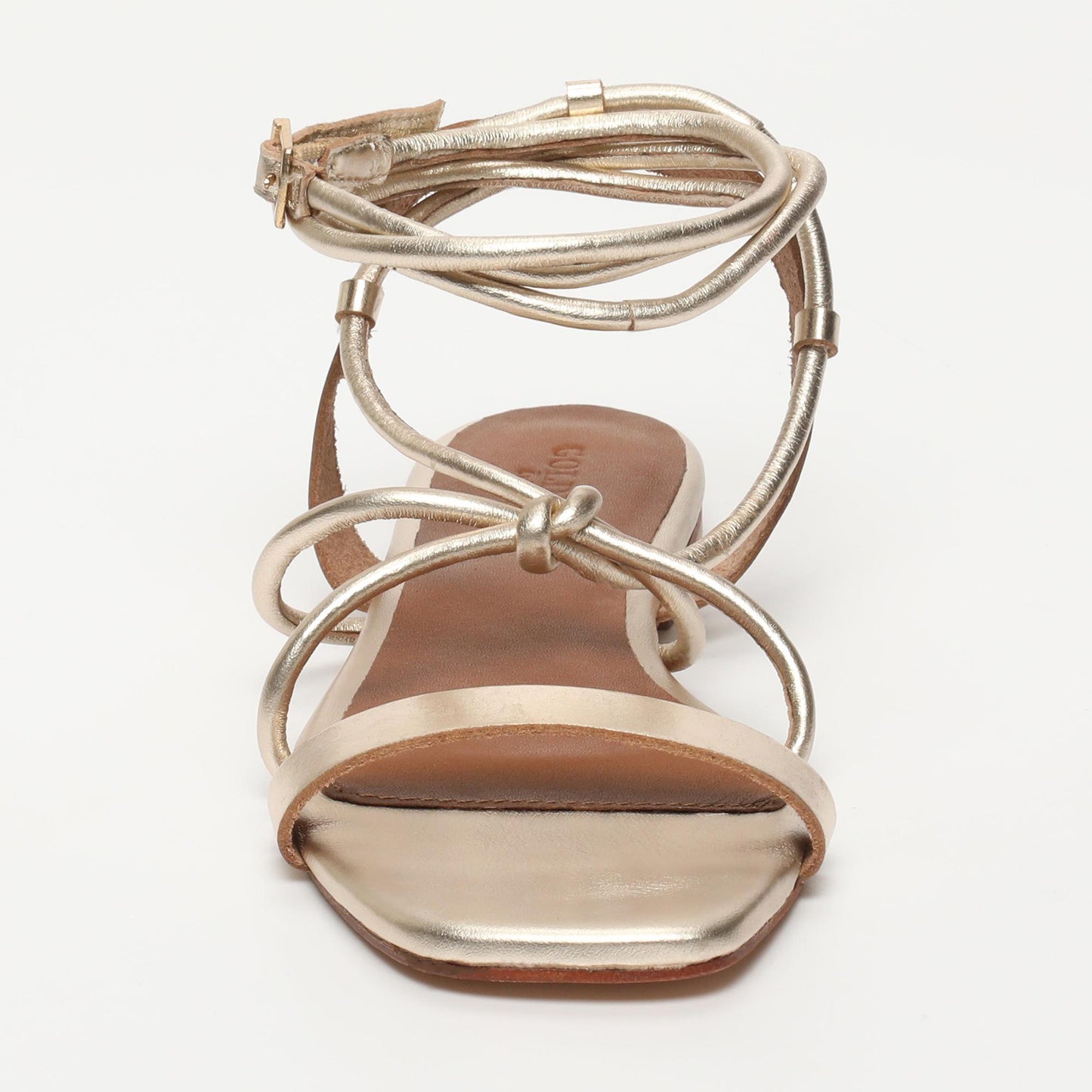 LADAN sandales en cuir gold