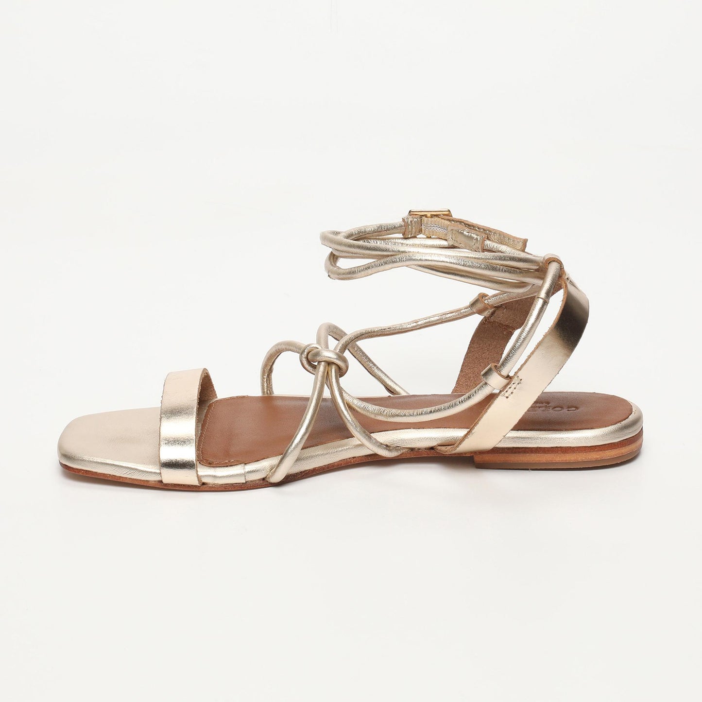 LADAN sandales en cuir gold