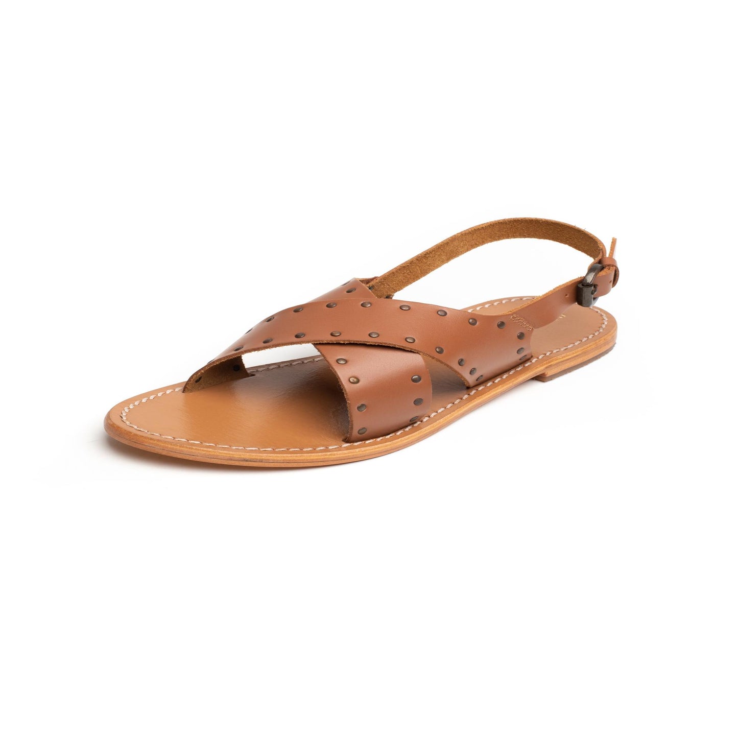 MARIPOSA sandales en cuir camel