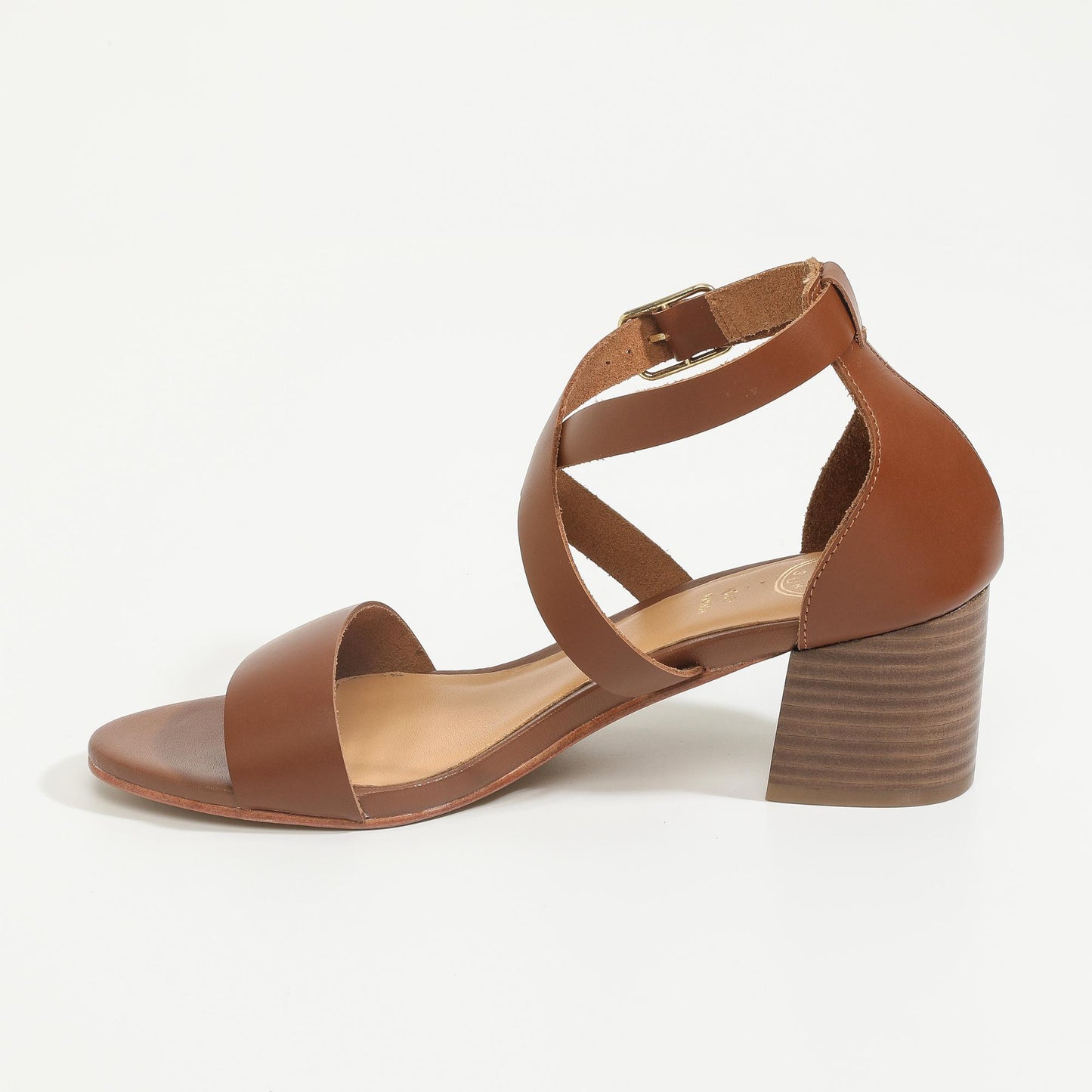 MATIS sandales en cuir camel