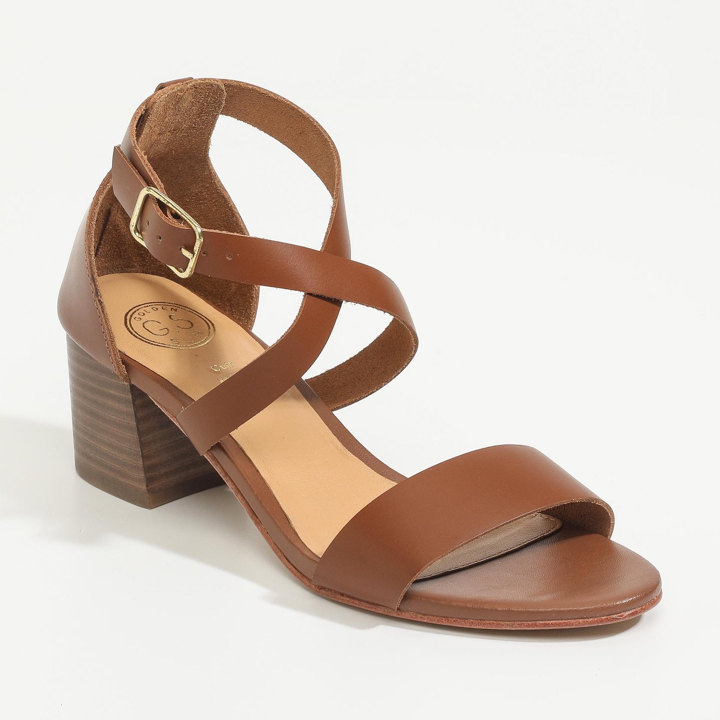 MATIS sandales en cuir camel