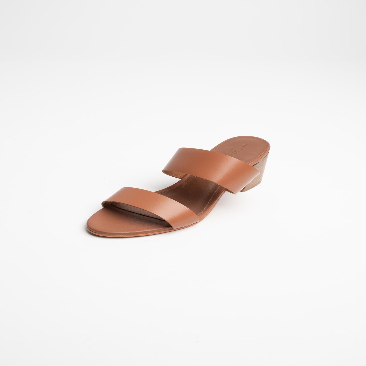 NAHELE sandales en cuir camel