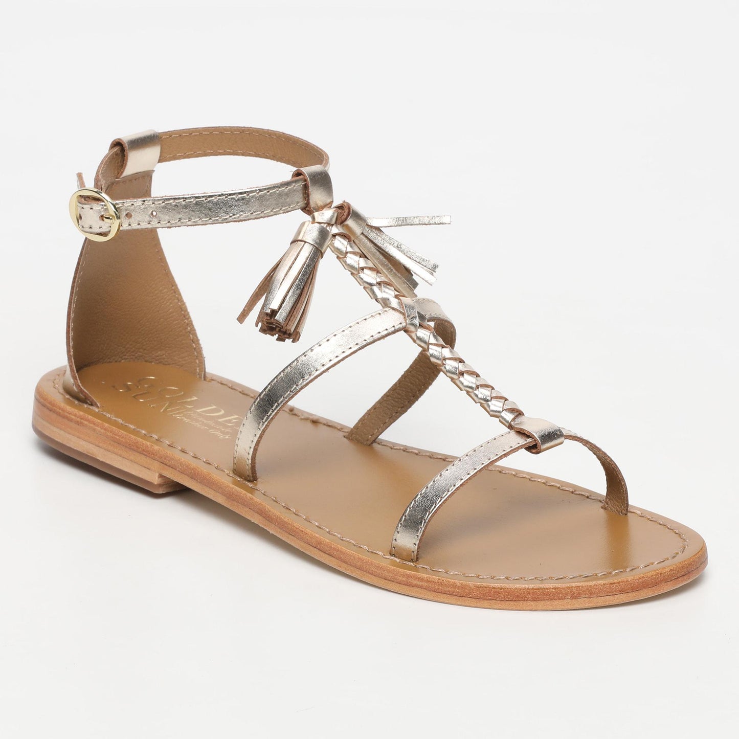 OLBIA sandales en cuir gold