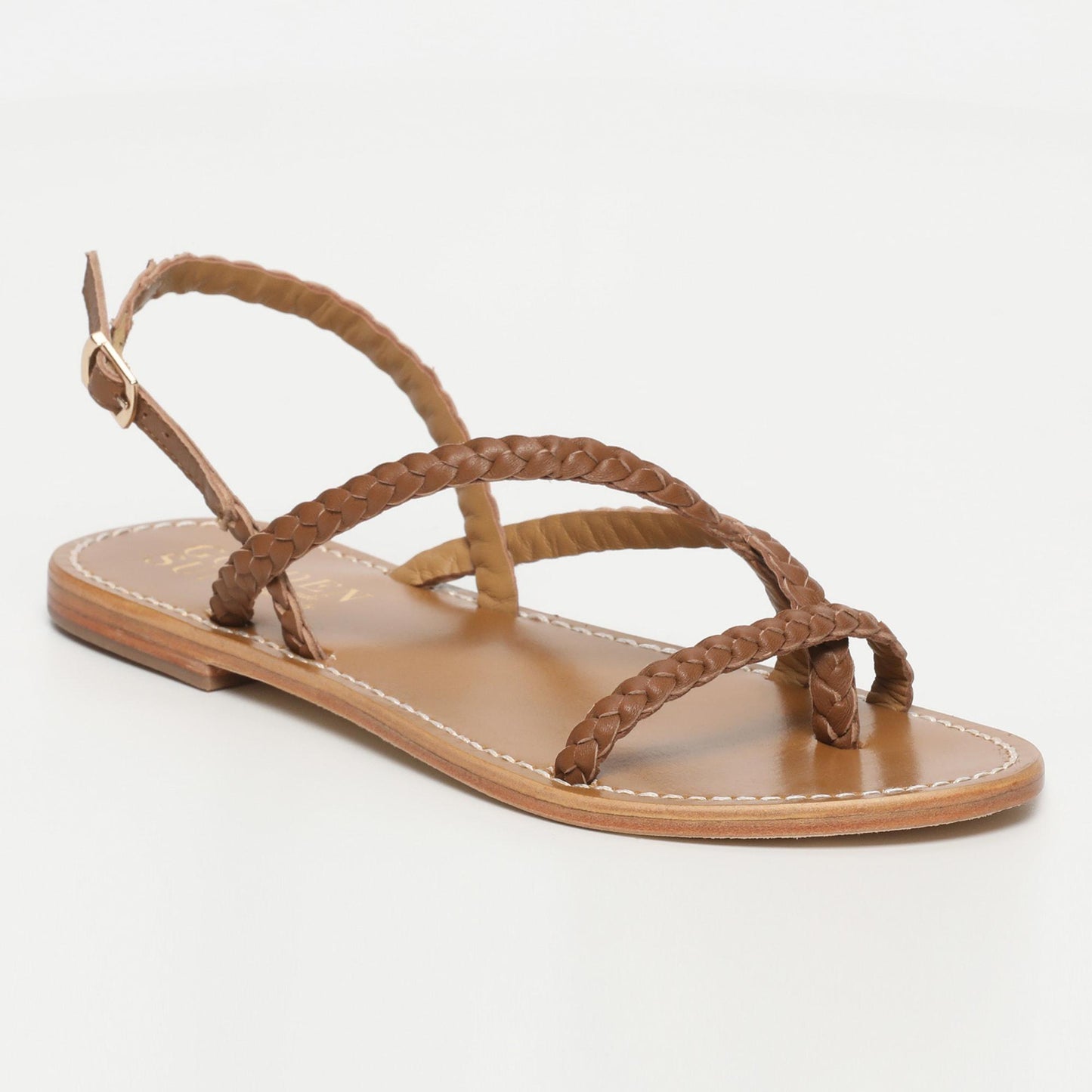 ORIOLE sandales en cuir camel