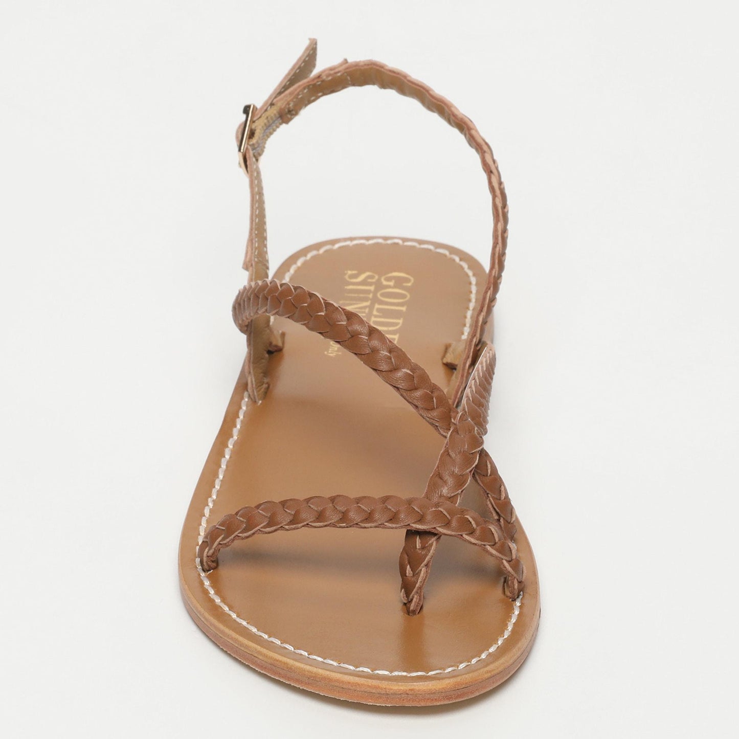 ORIOLE sandales en cuir camel