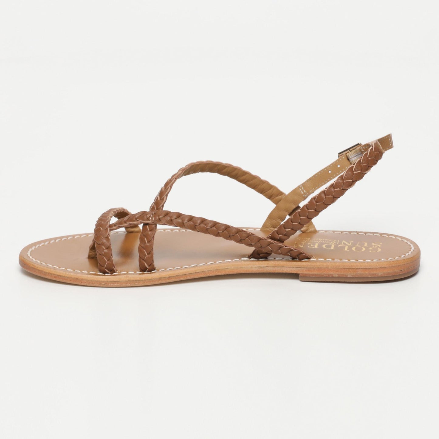 ORIOLE sandales en cuir camel