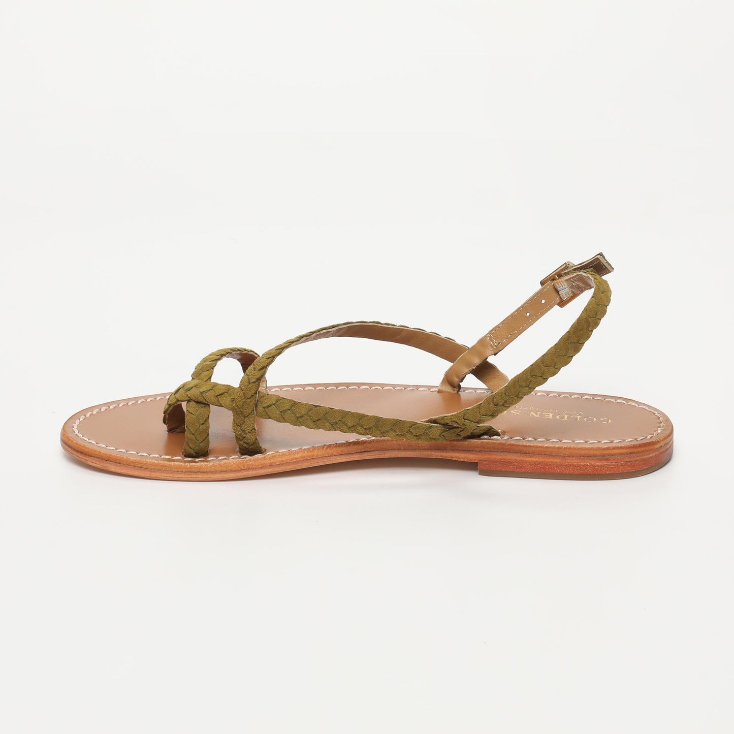 ORIOLE sandales en cuir olive
