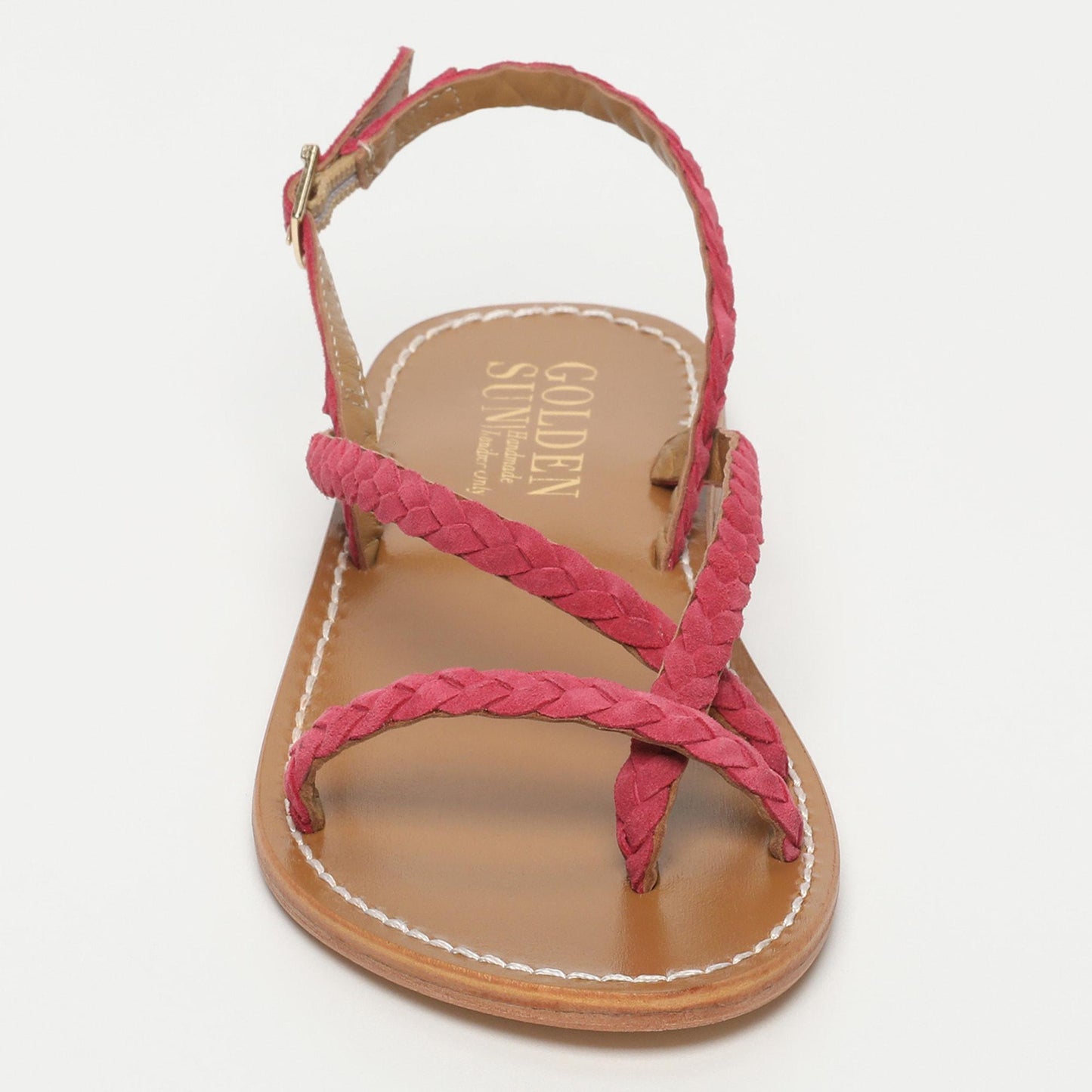 ORIOLE sandales en cuir raspberry