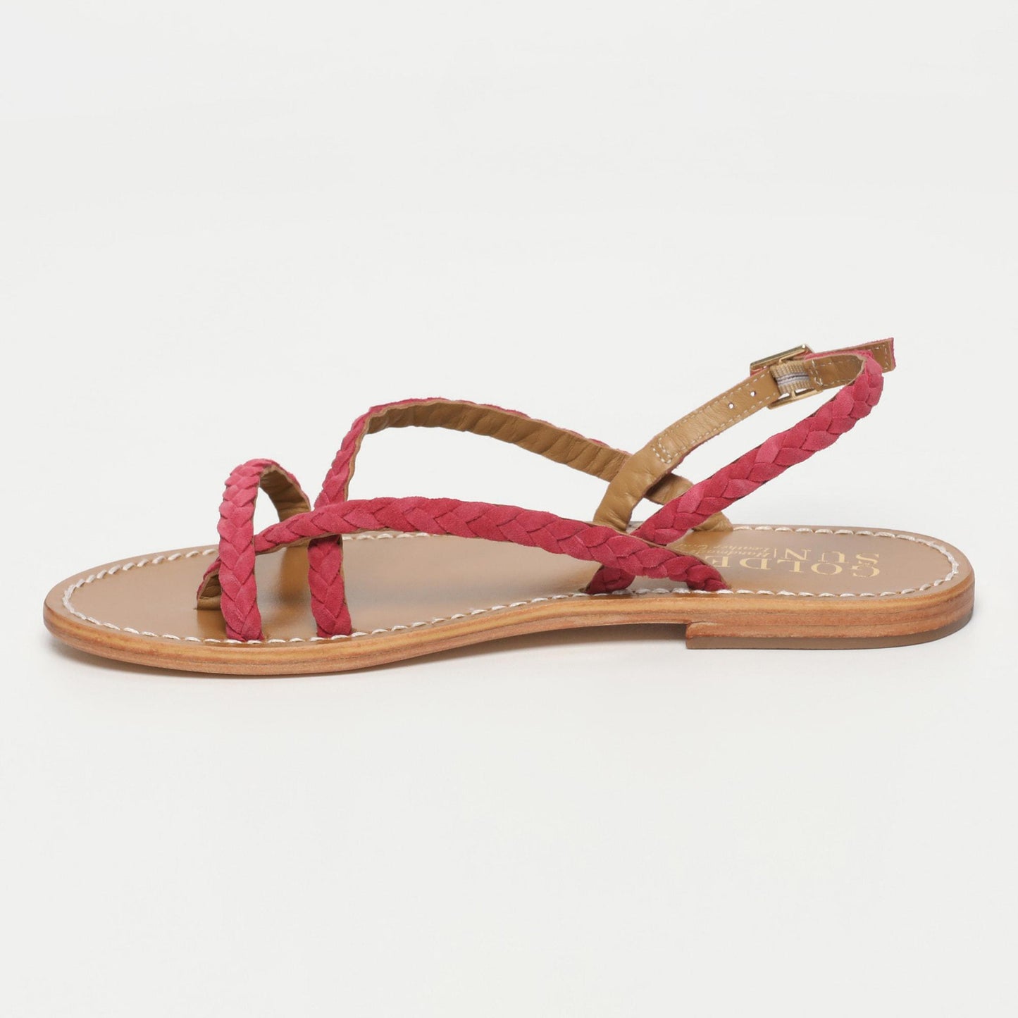 ORIOLE sandales en cuir raspberry