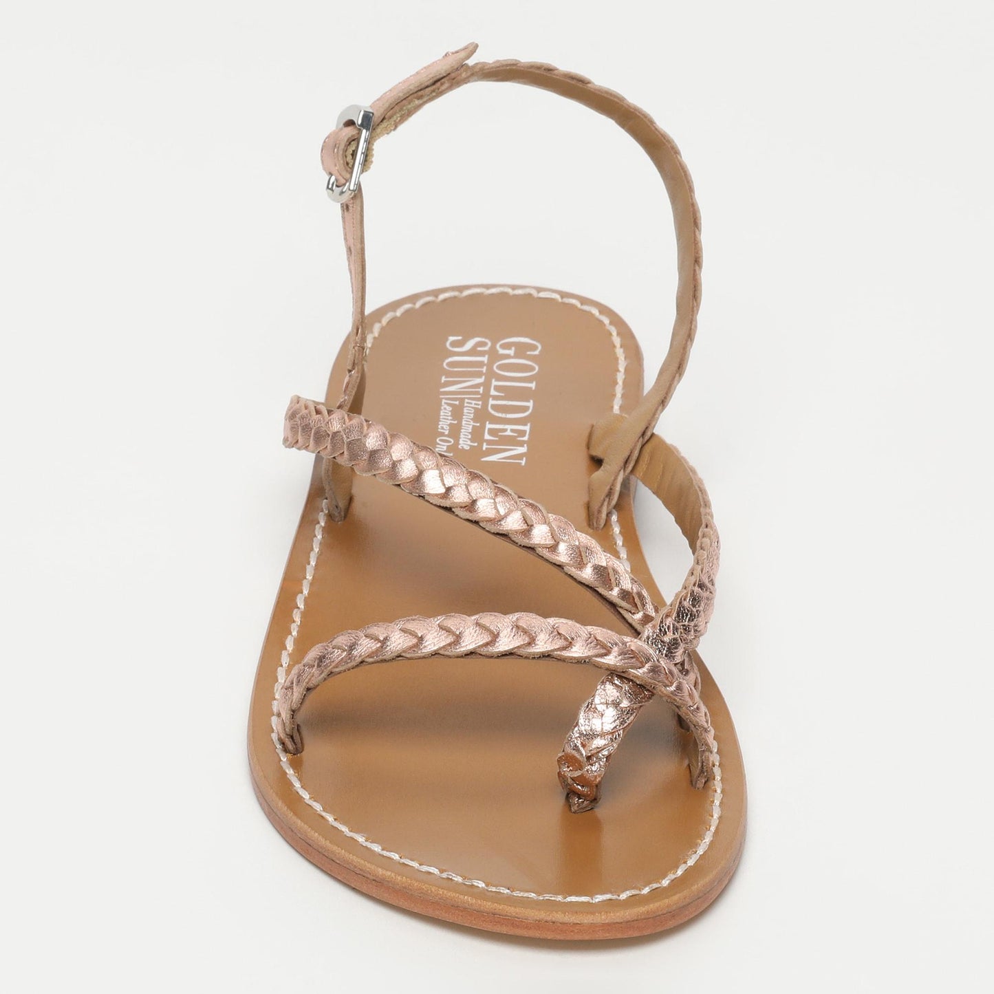 ORIOLE sandales en cuir rosegold