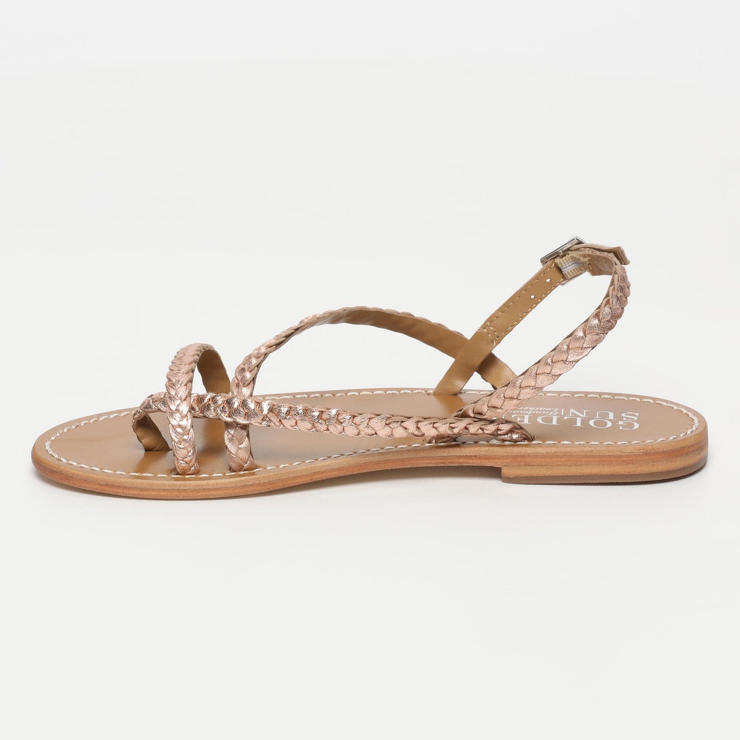 ORIOLE sandales en cuir rosegold