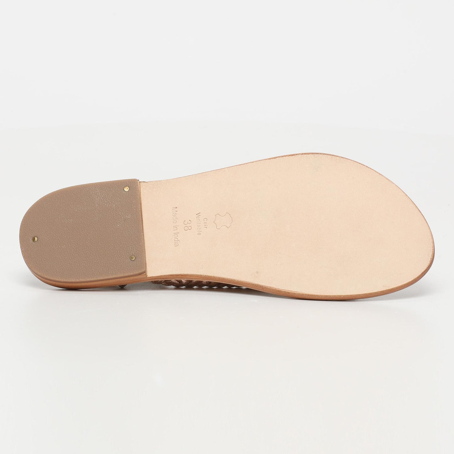 ORIOLE sandales en cuir rosegold
