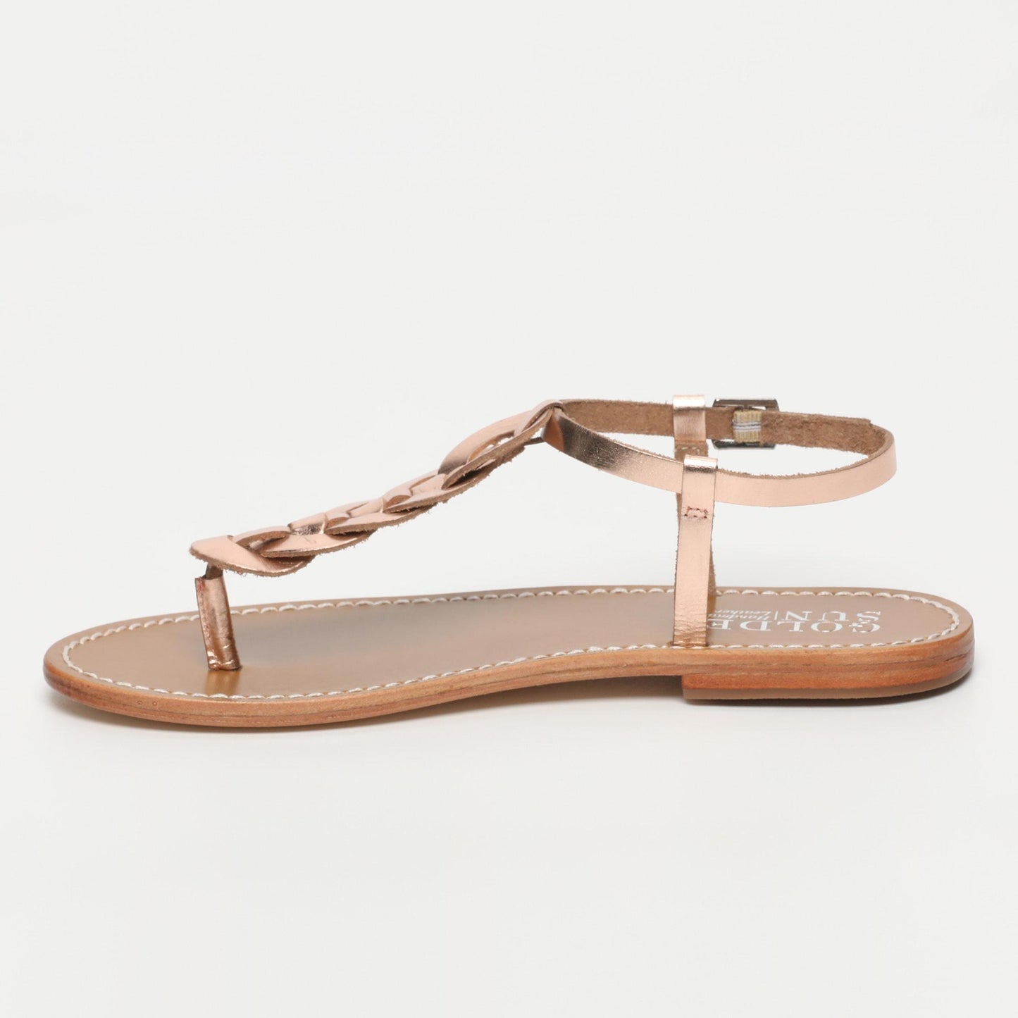 OSSELA sandales en cuir rosegold