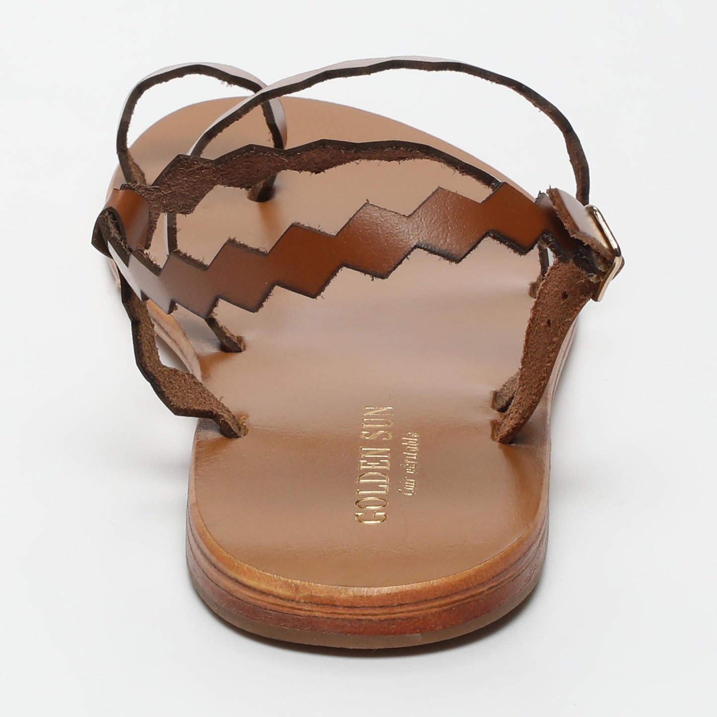 PAISLEY sandales en cuir camel
