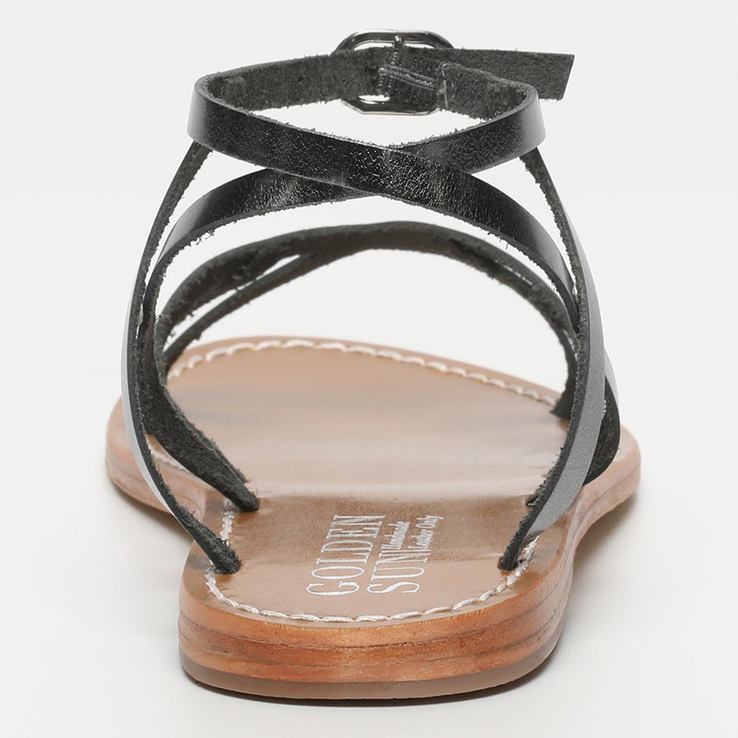 PINDELO sandales en cuir pewter