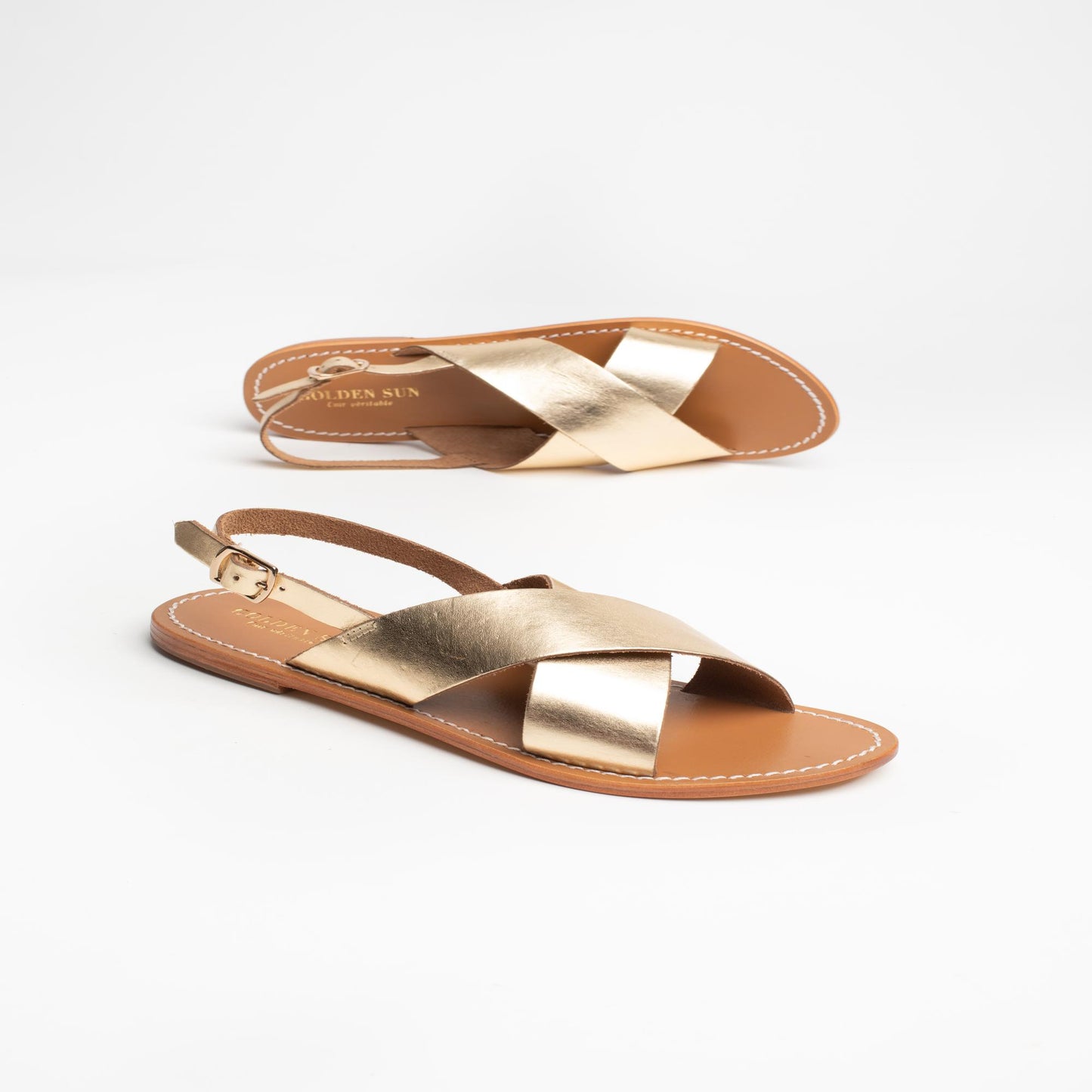 ROSEDALE sandales en cuir dark gold